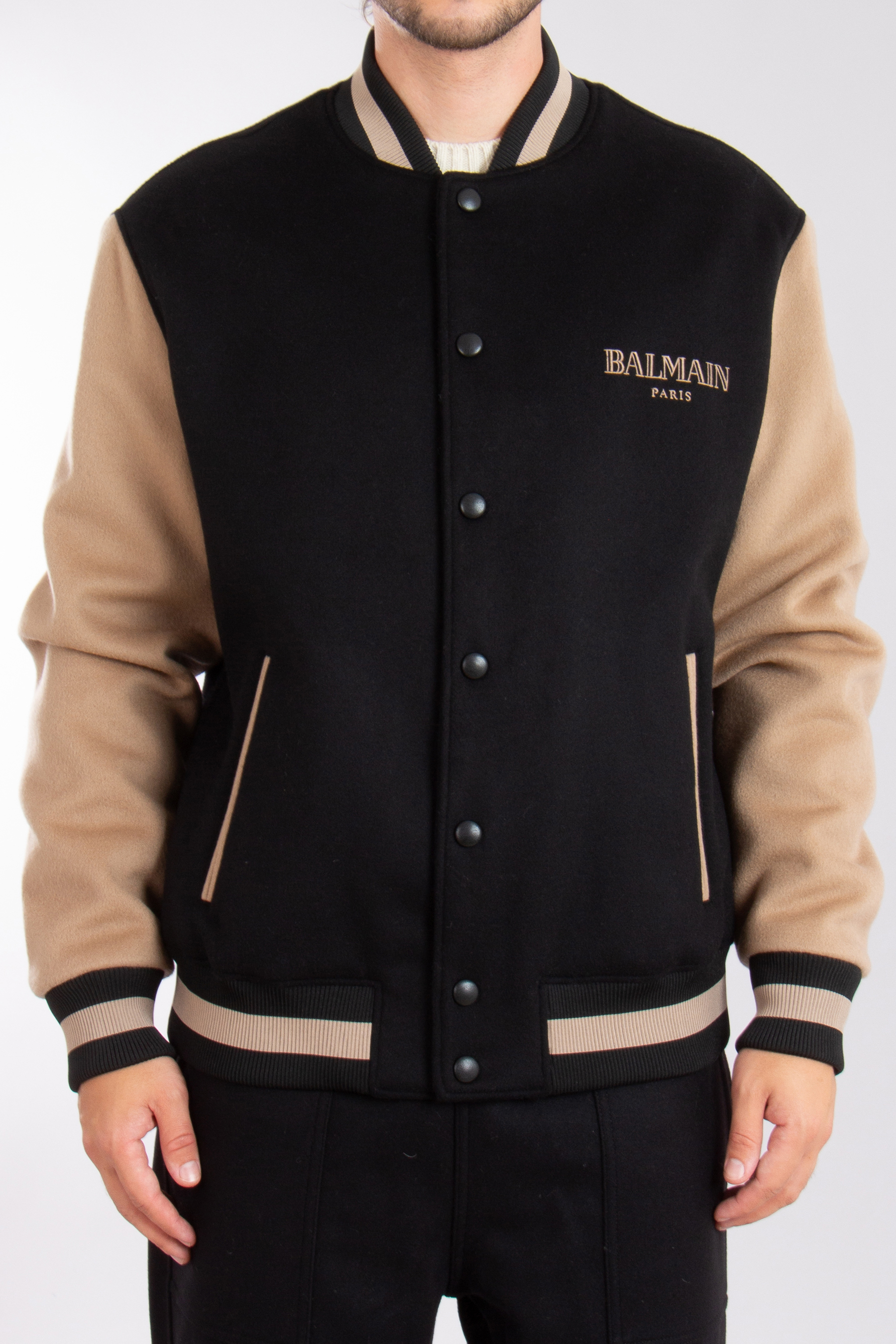 BALMAIN Virgin Wool-Cashmere Blend Teddy Jacket