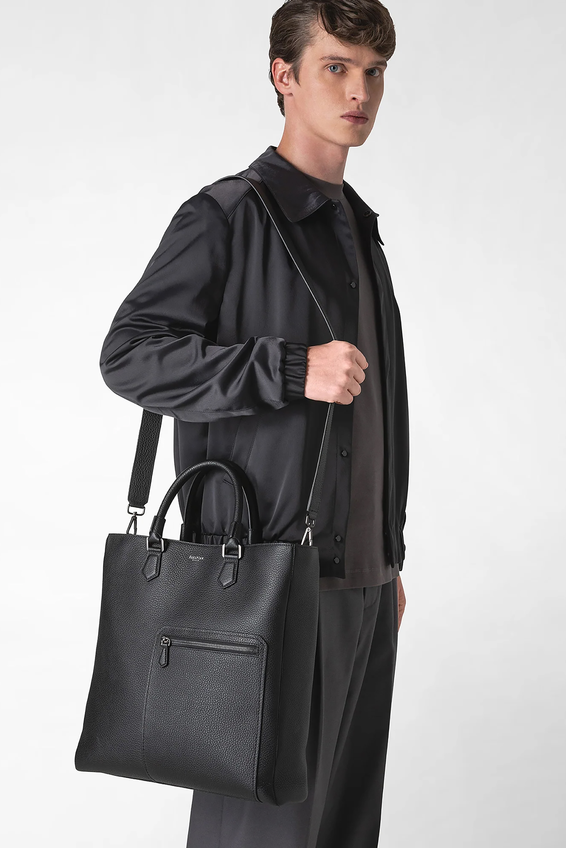 SERAPIAN Cashmere Leather Tote Bag Quattordici