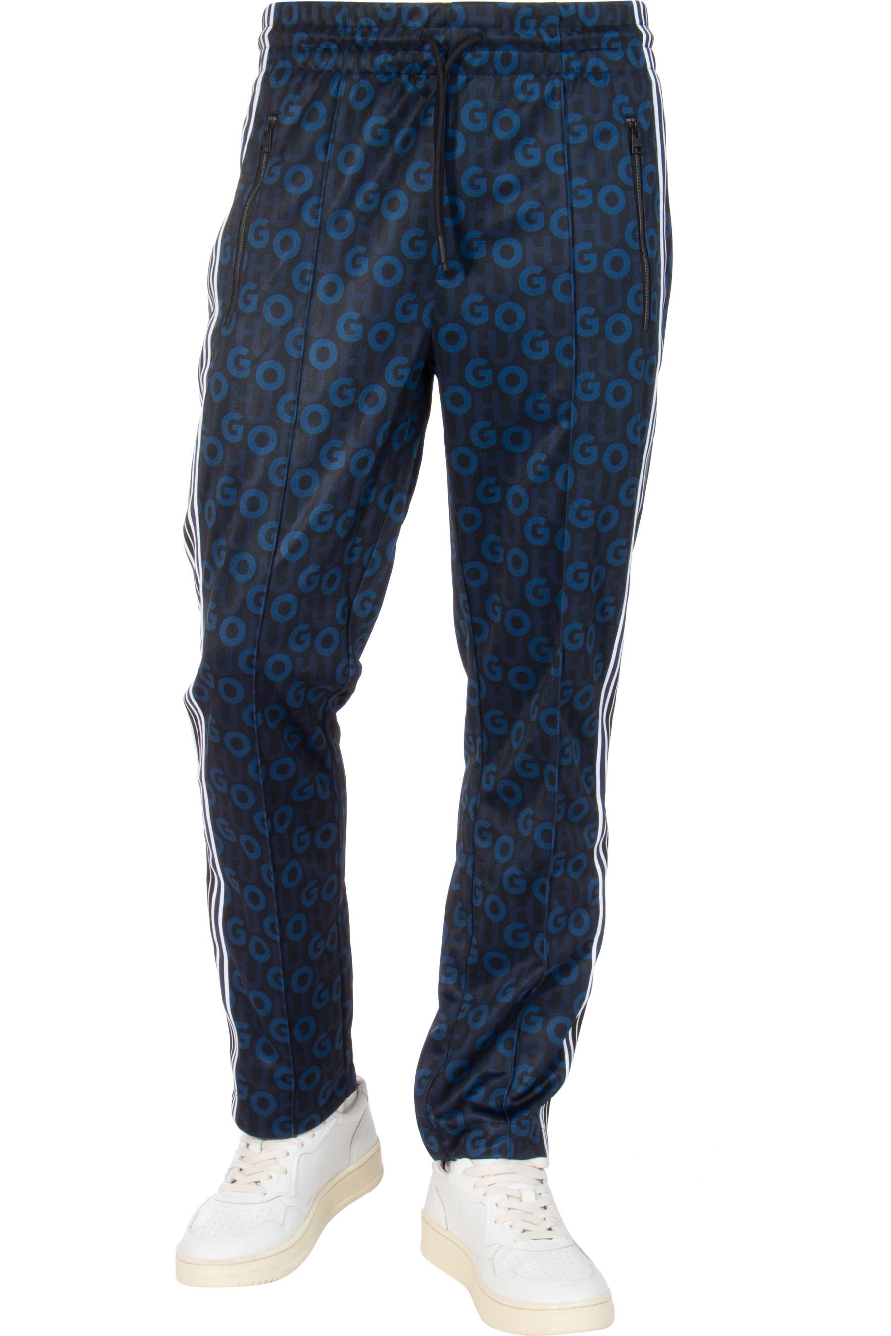 HUGO Slim Fit Monogrammed Track Pants Datalas 