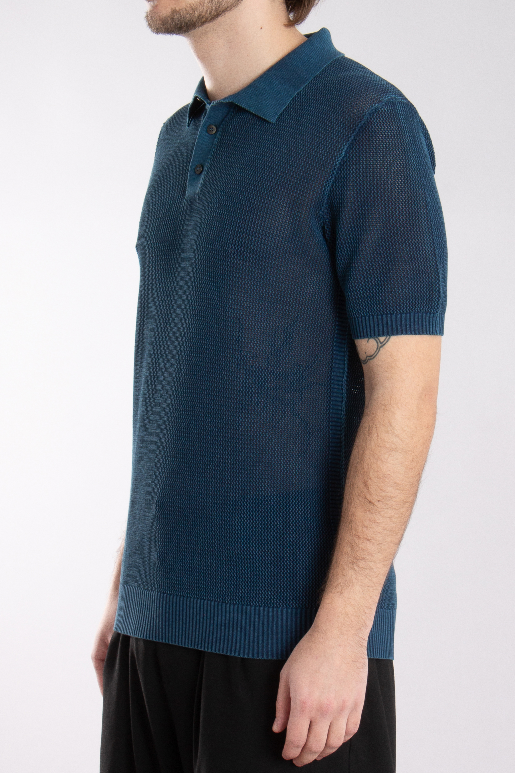 ROBERTO COLLINA Structured Cotton Knit Polo