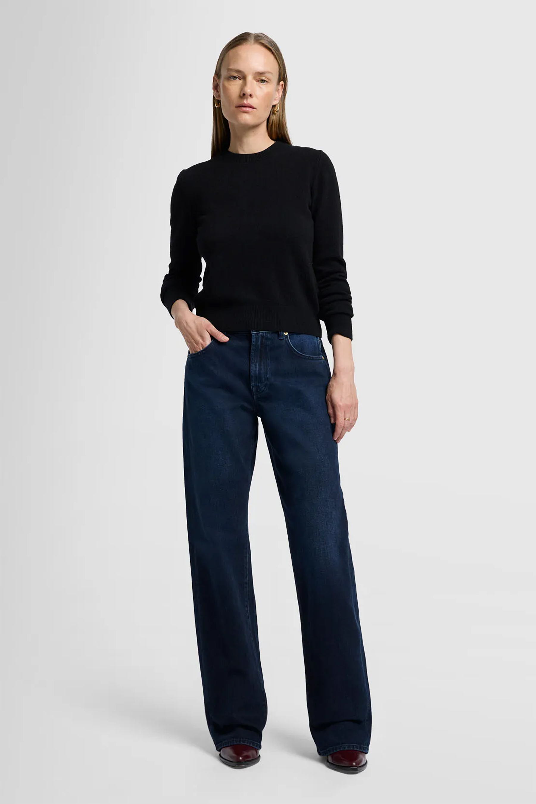 7 FOR ALL MANKIND Straight Cotton Stretch Jeans Tess Trouser