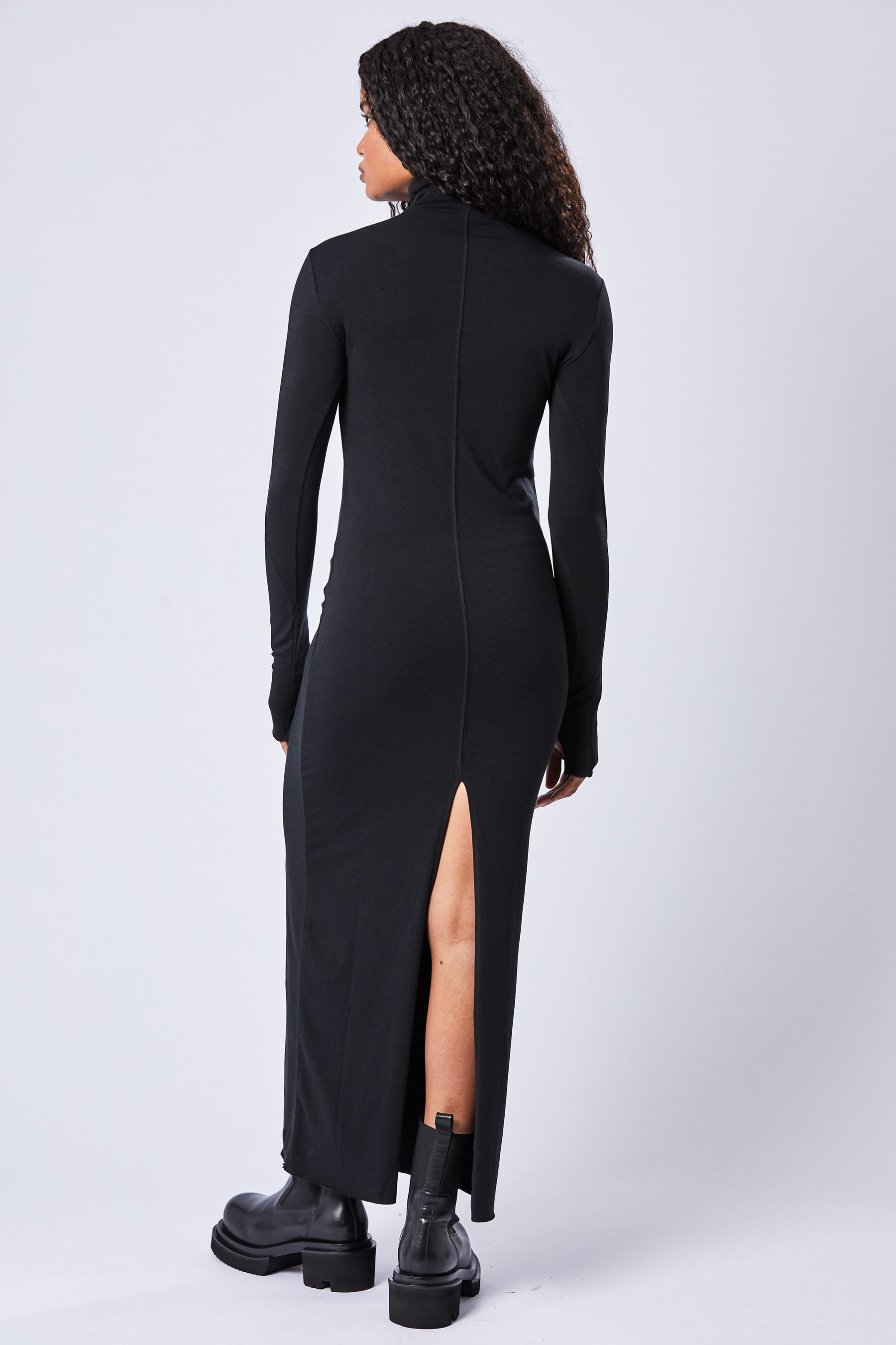 THOM KROM Long Jersey Roll Neck Dress