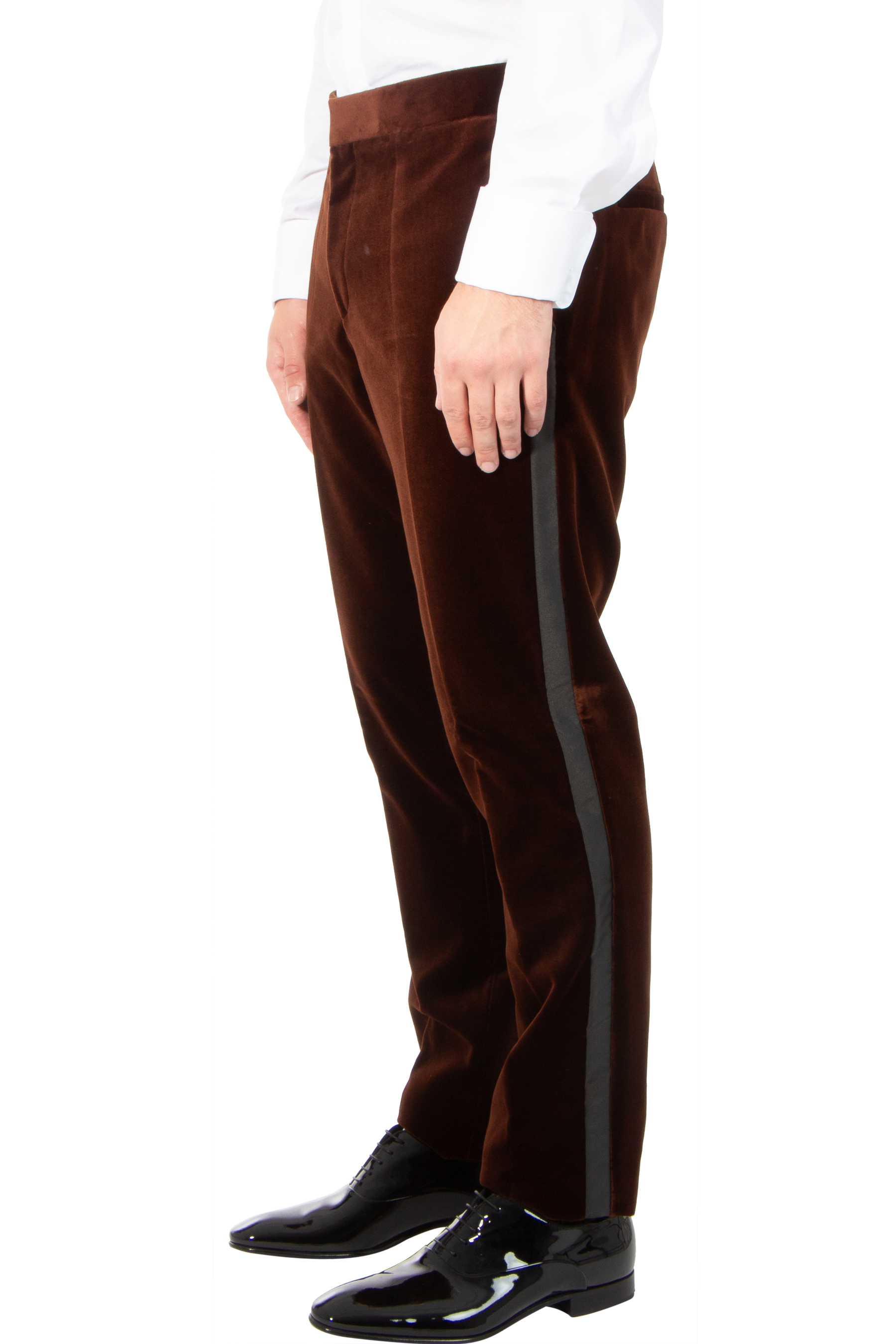 HUGO Cotton Velvet Tuxedo Pants Getlin