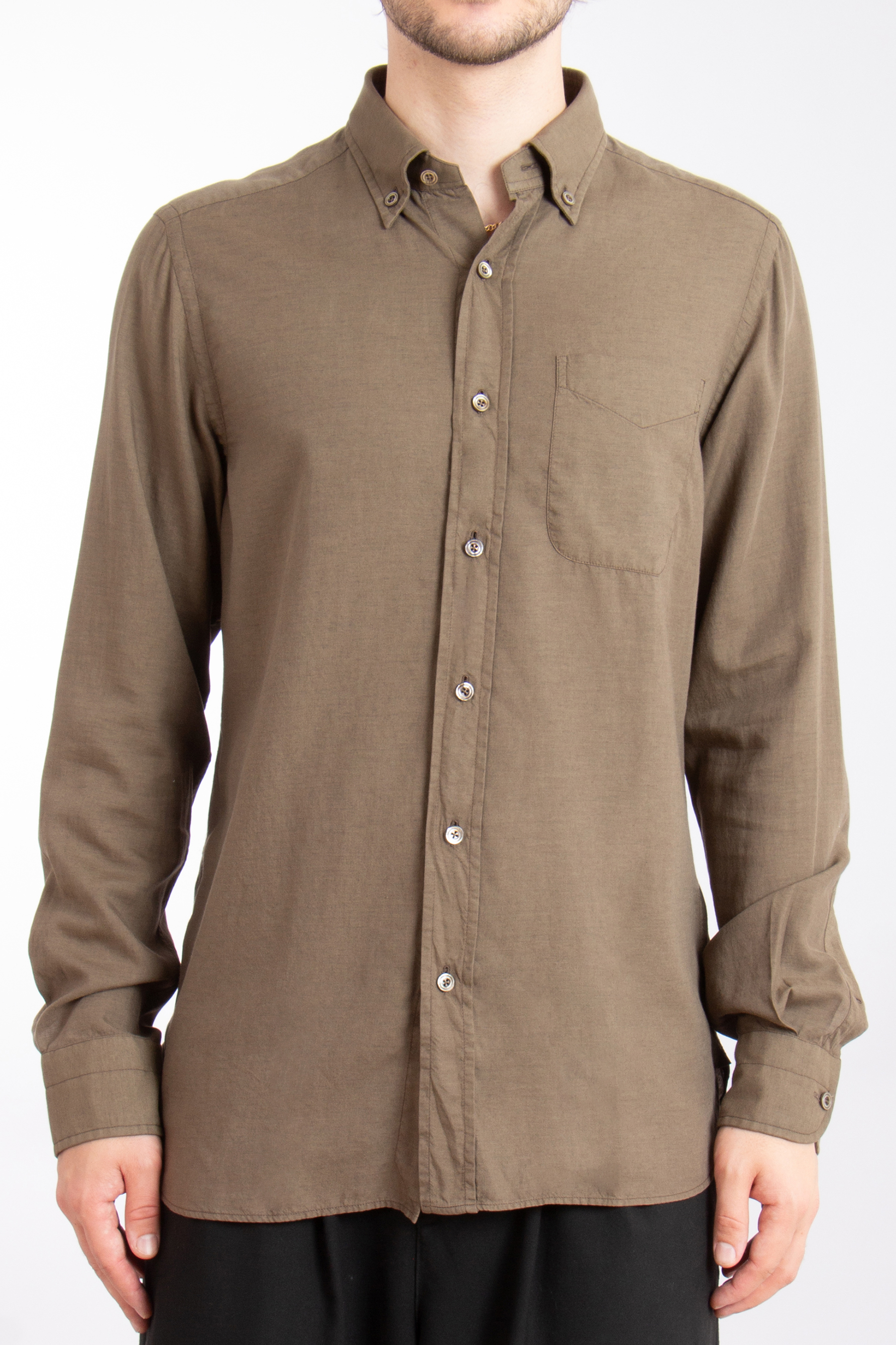 TOM FORD Lyocell-Cotton-Cashmere Blend Shirt