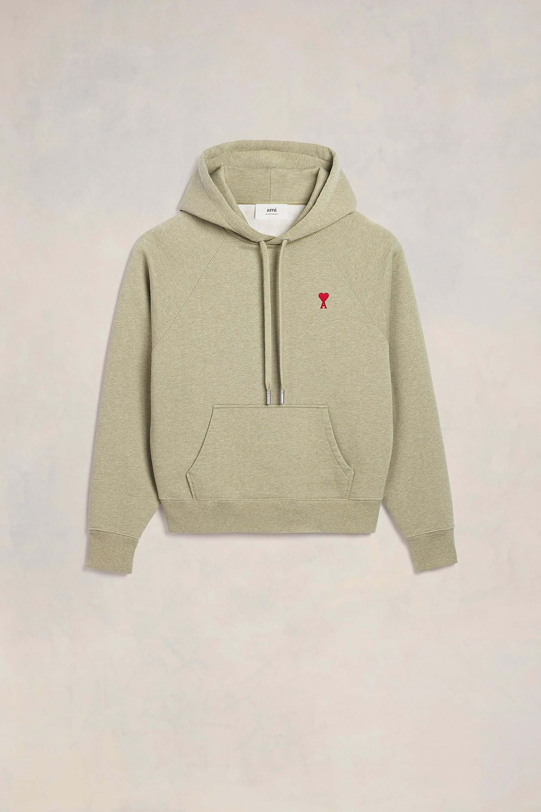 AMI PARIS Embroidered Organic Cotton Hoodie 