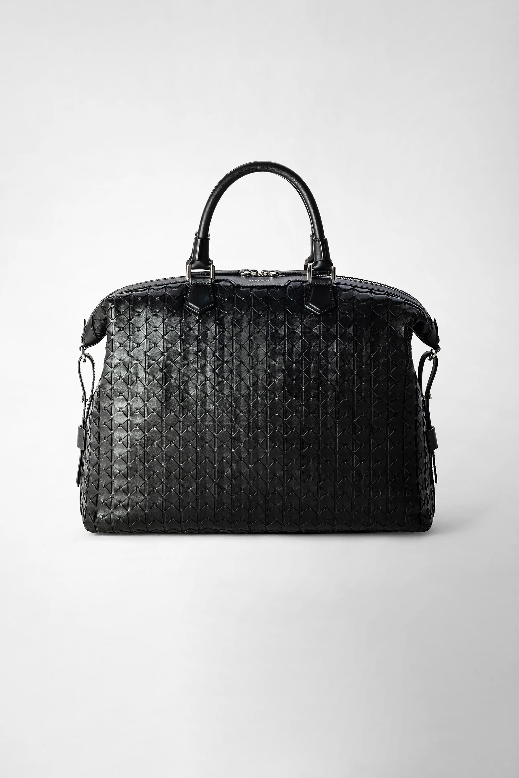 SERAPIAN Mosaico Leather Briefcase