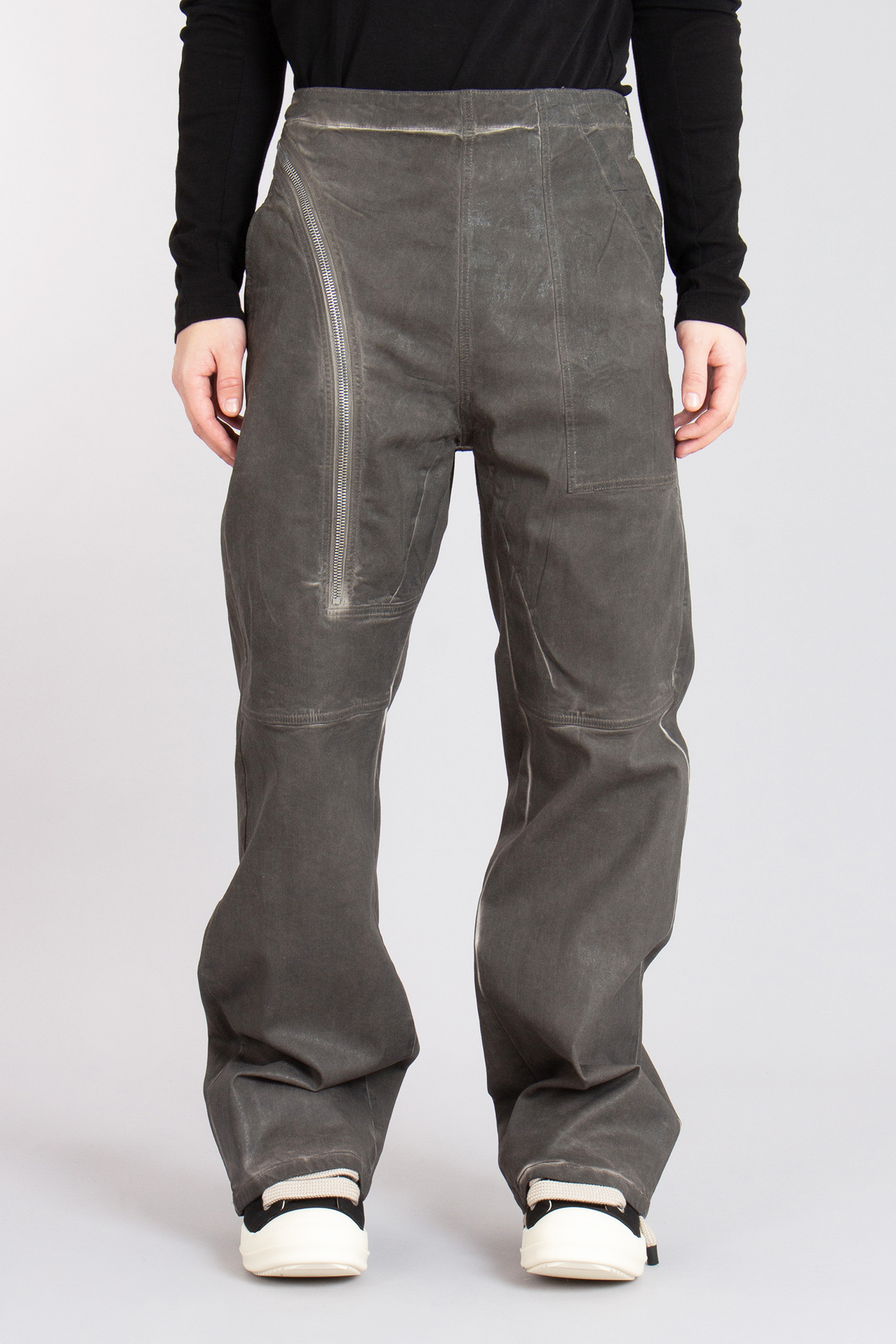 RICK OWENS DRKSHDW Aircut Overdyed Foil Stretch Denim Jeans