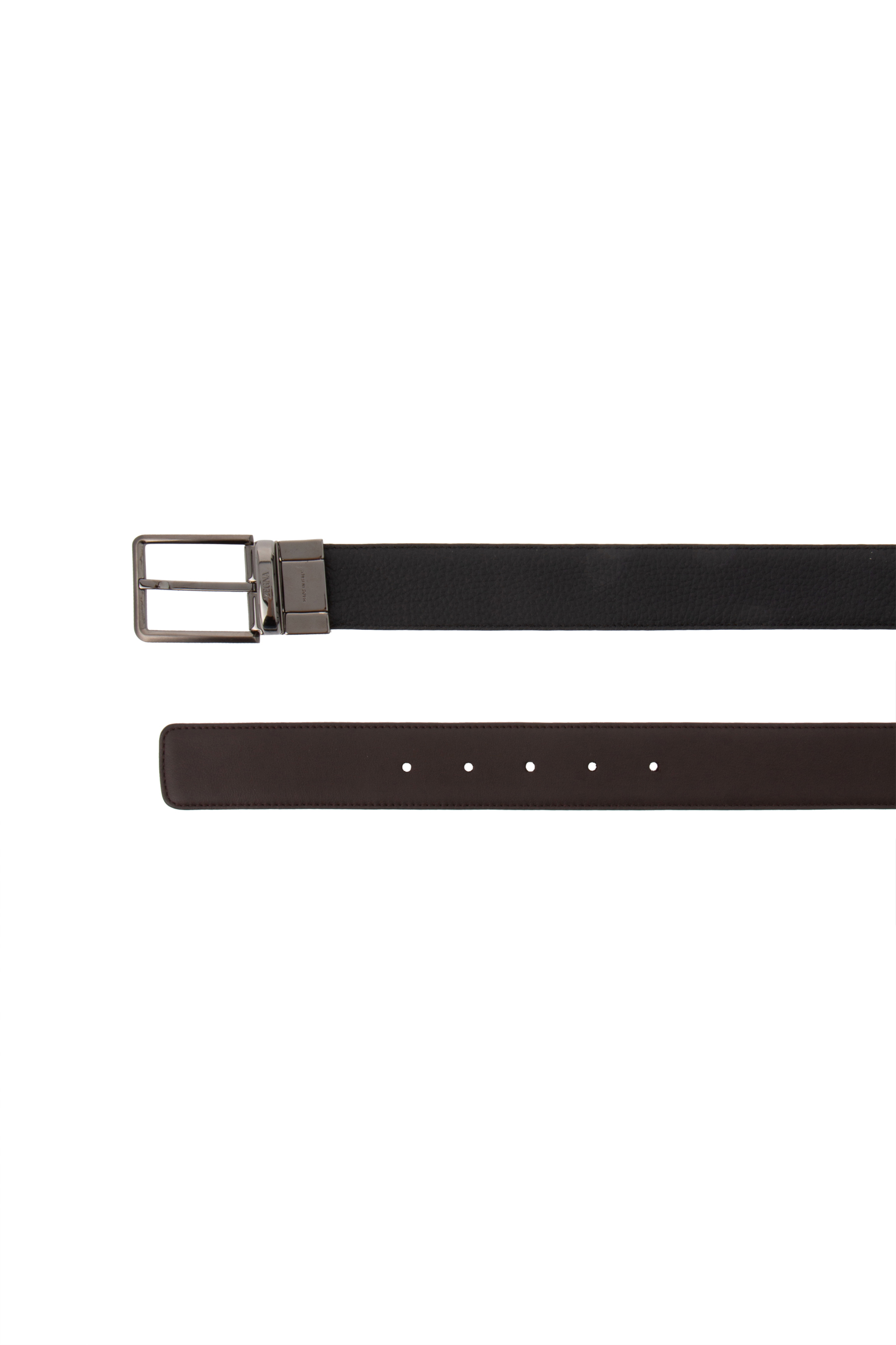 ZEGNA Reversible Leather Belt