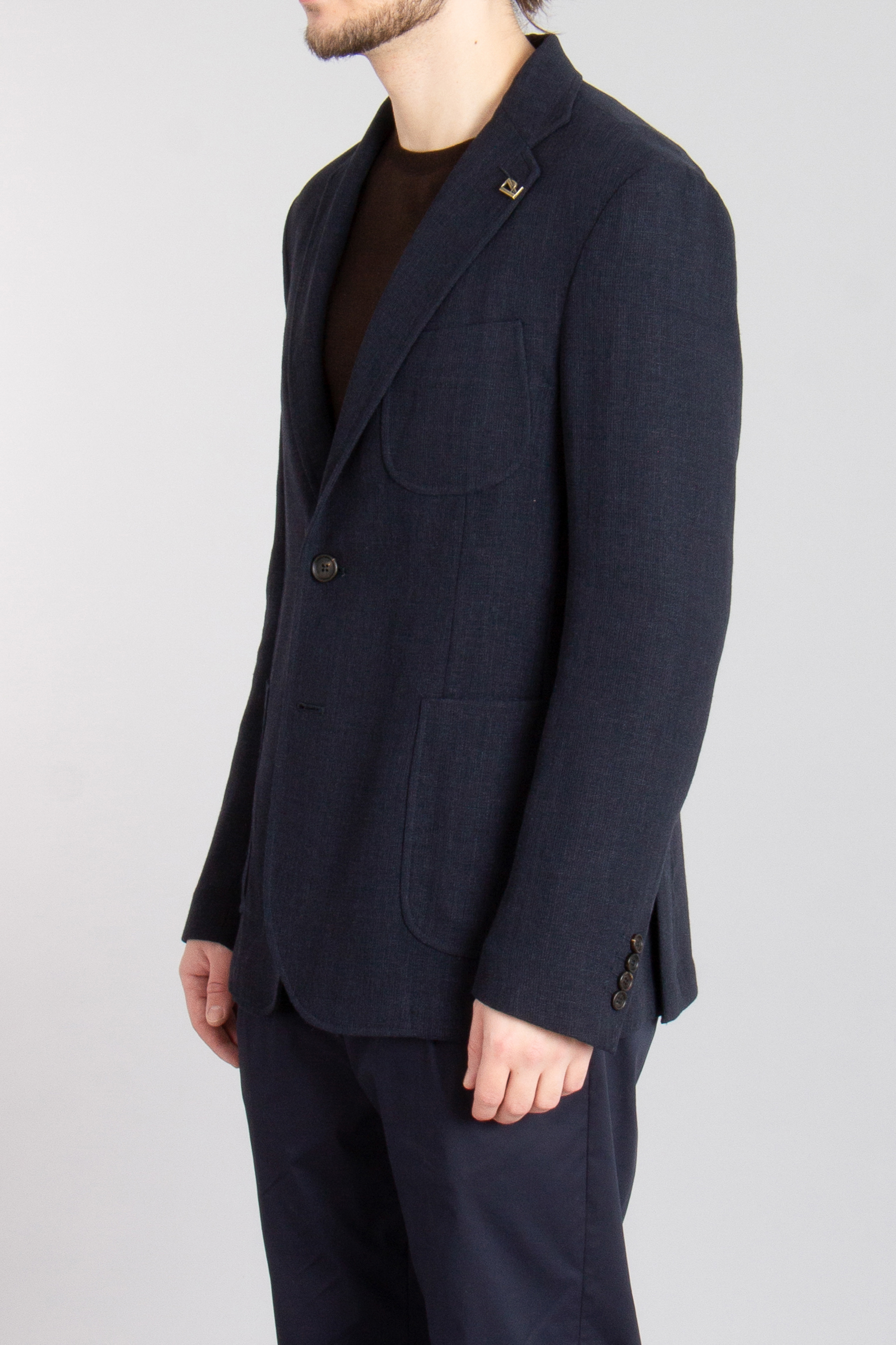 PAL ZILERI Lightweight Virgin Wool-Linen Blend Jacket