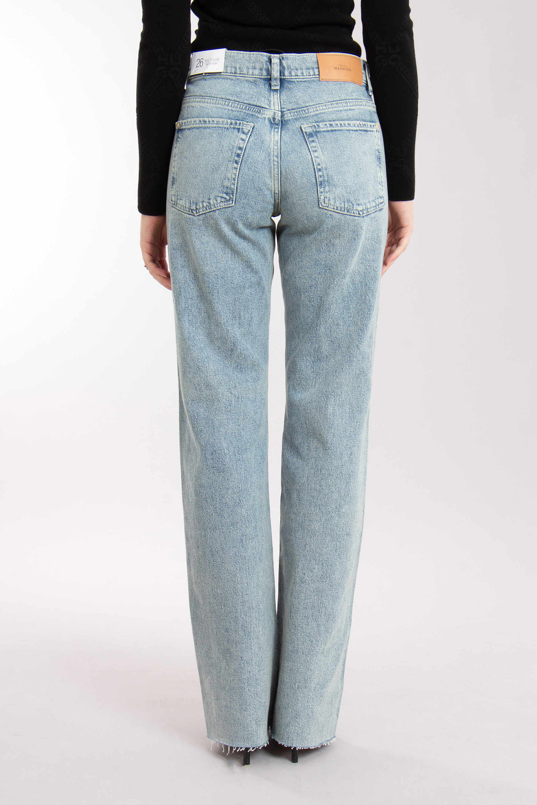 7 FOR ALL MANKIND Straight Cotton Stretch Jeans Tess Trouser