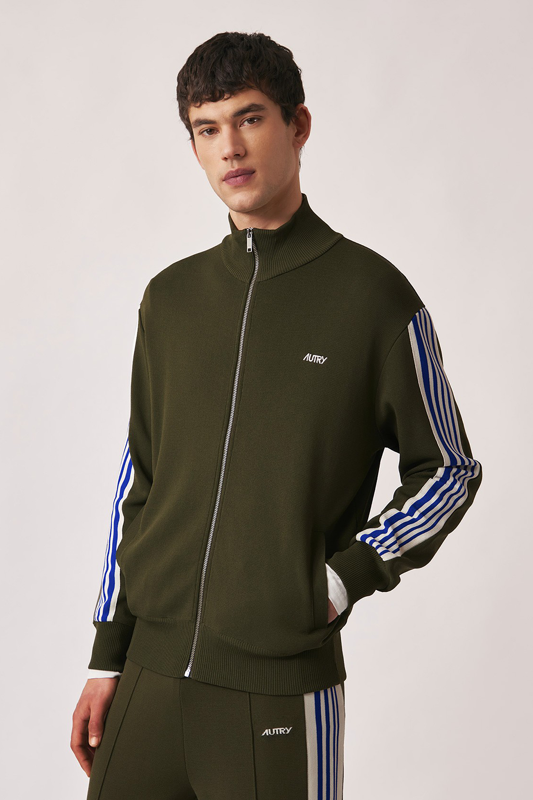 AUTRY Regular Fit Viscose Blend Track Jacket