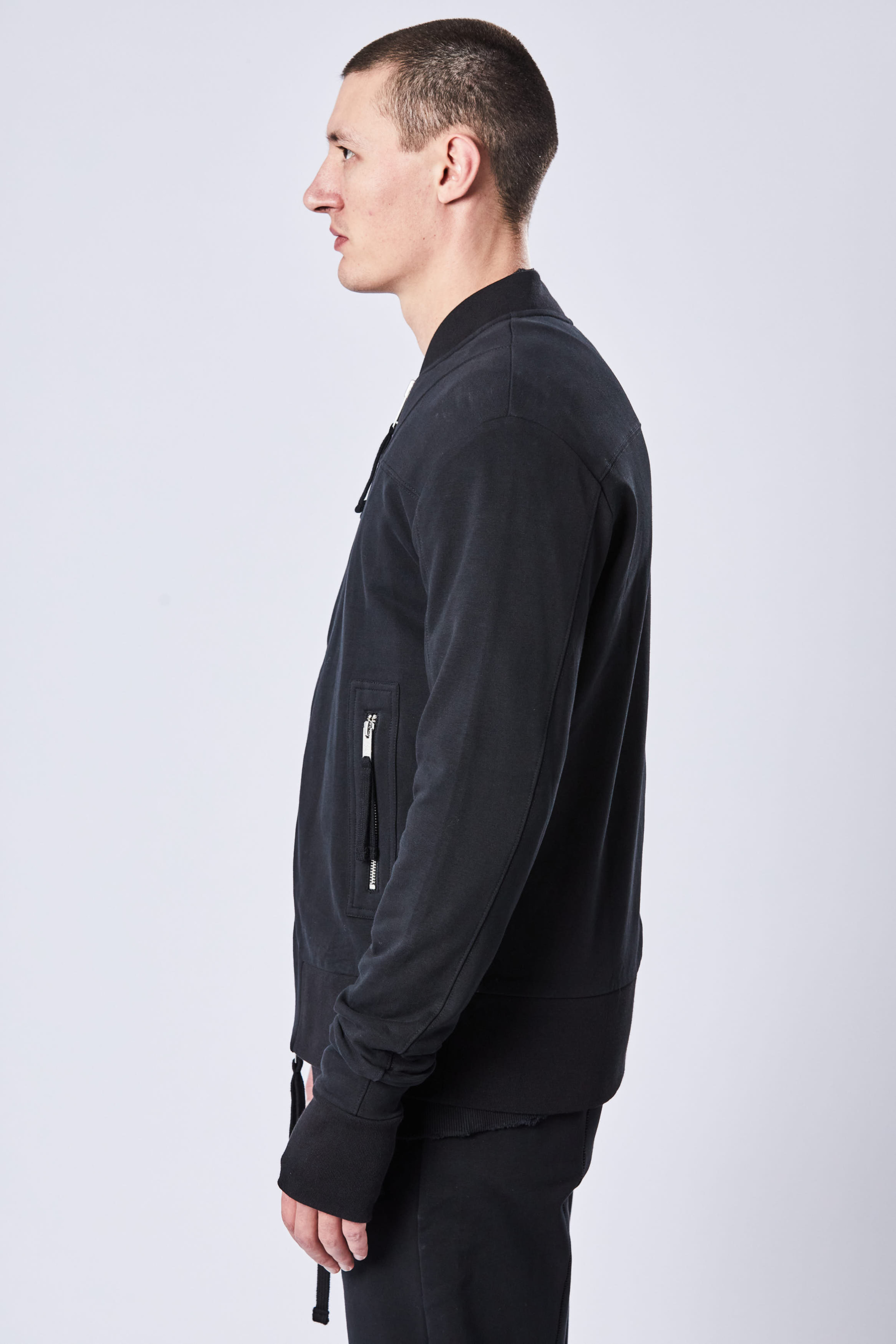 THOM KROM Cotton Stretch Bomber Sweatjacket