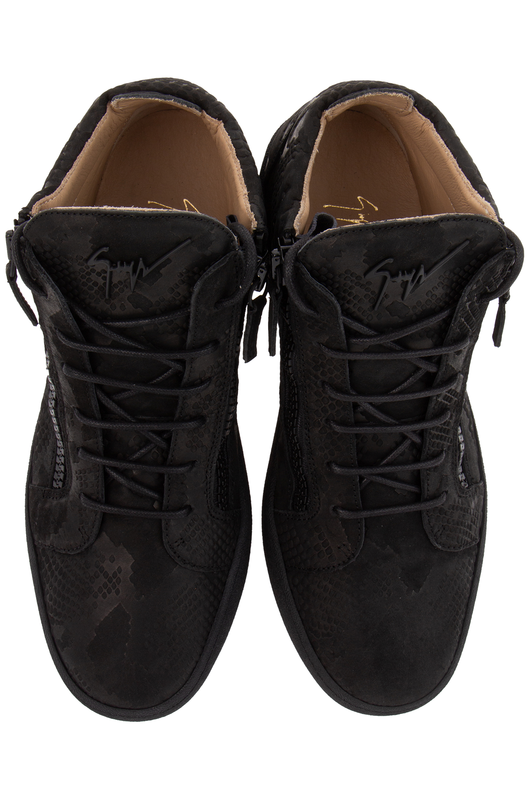 GIUSEPPE ZANOTTI High Top Nubuck Leather Sneakers Kriss