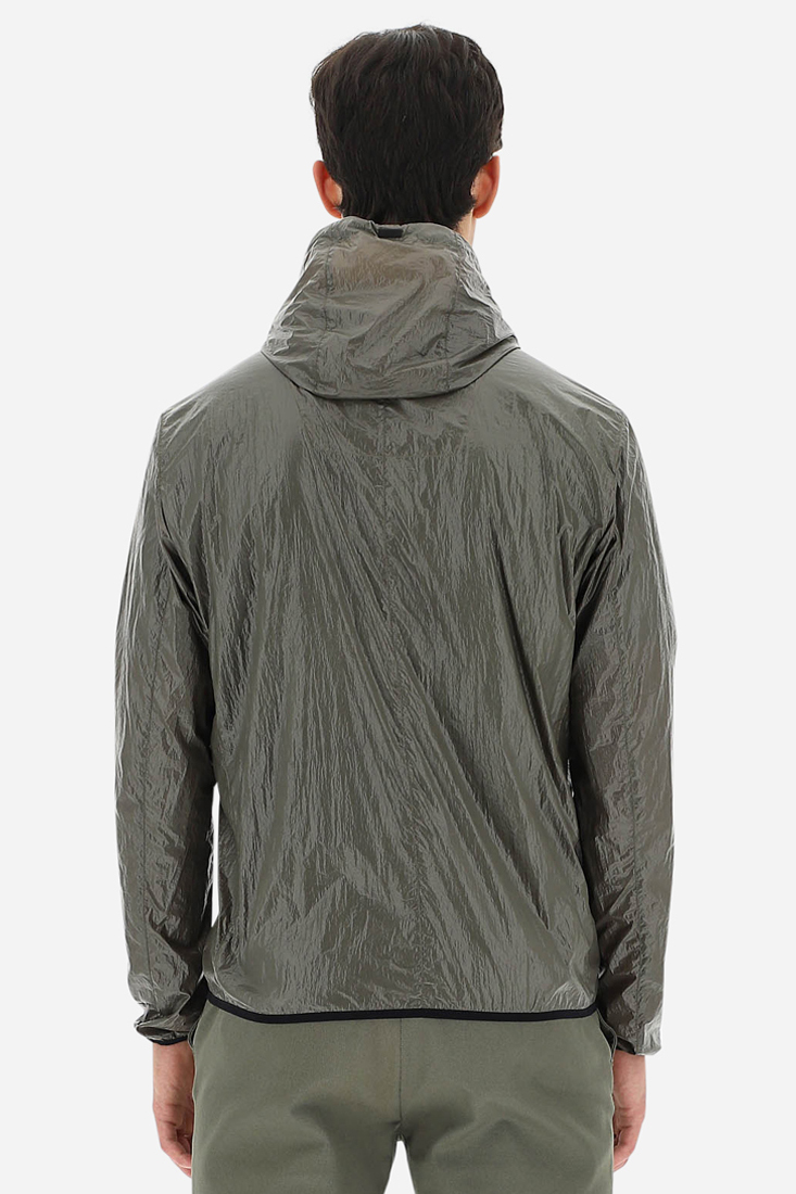 HERNO Hooded Nylon Gloss Wave Bomber