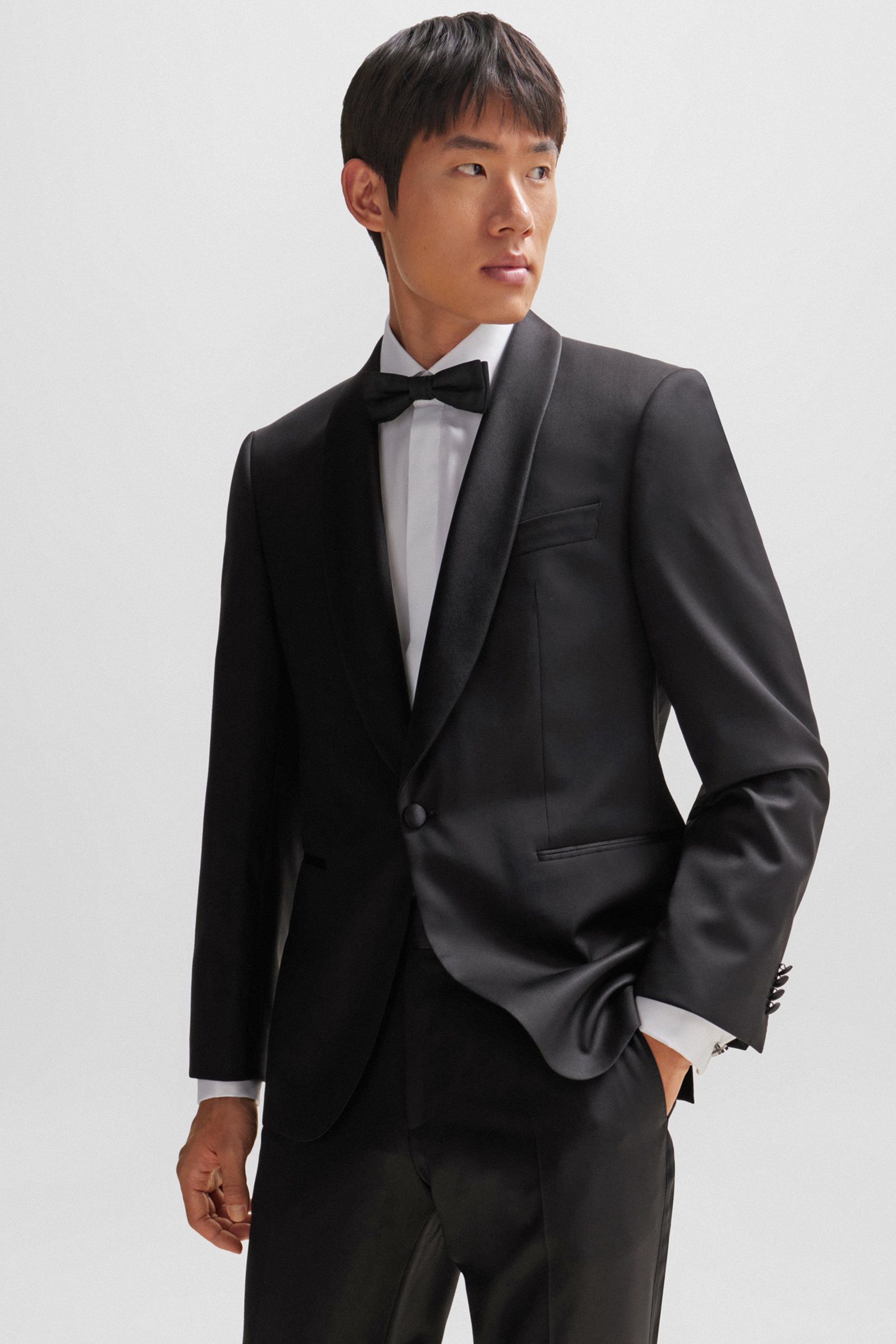 BOSS Virgin Wool Serge Tuxedo Jacket H-Jeckson