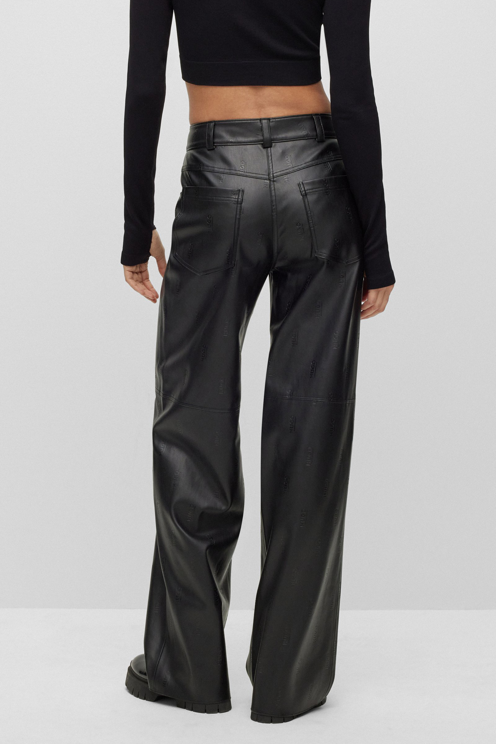 HUGO Faux Leather Pants Hugara-1