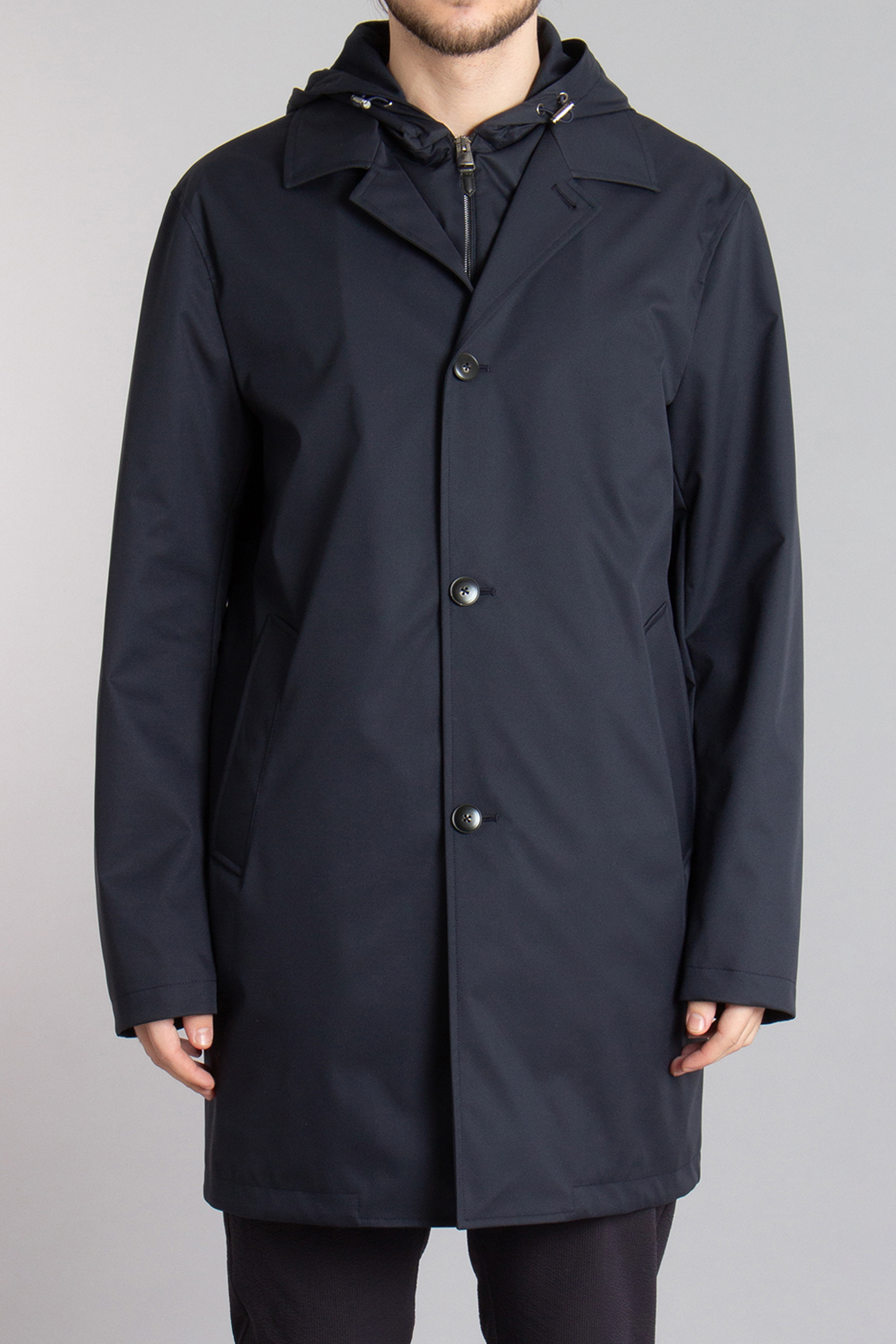 CANALI 2-in-1 Technical Fabric Car Coat