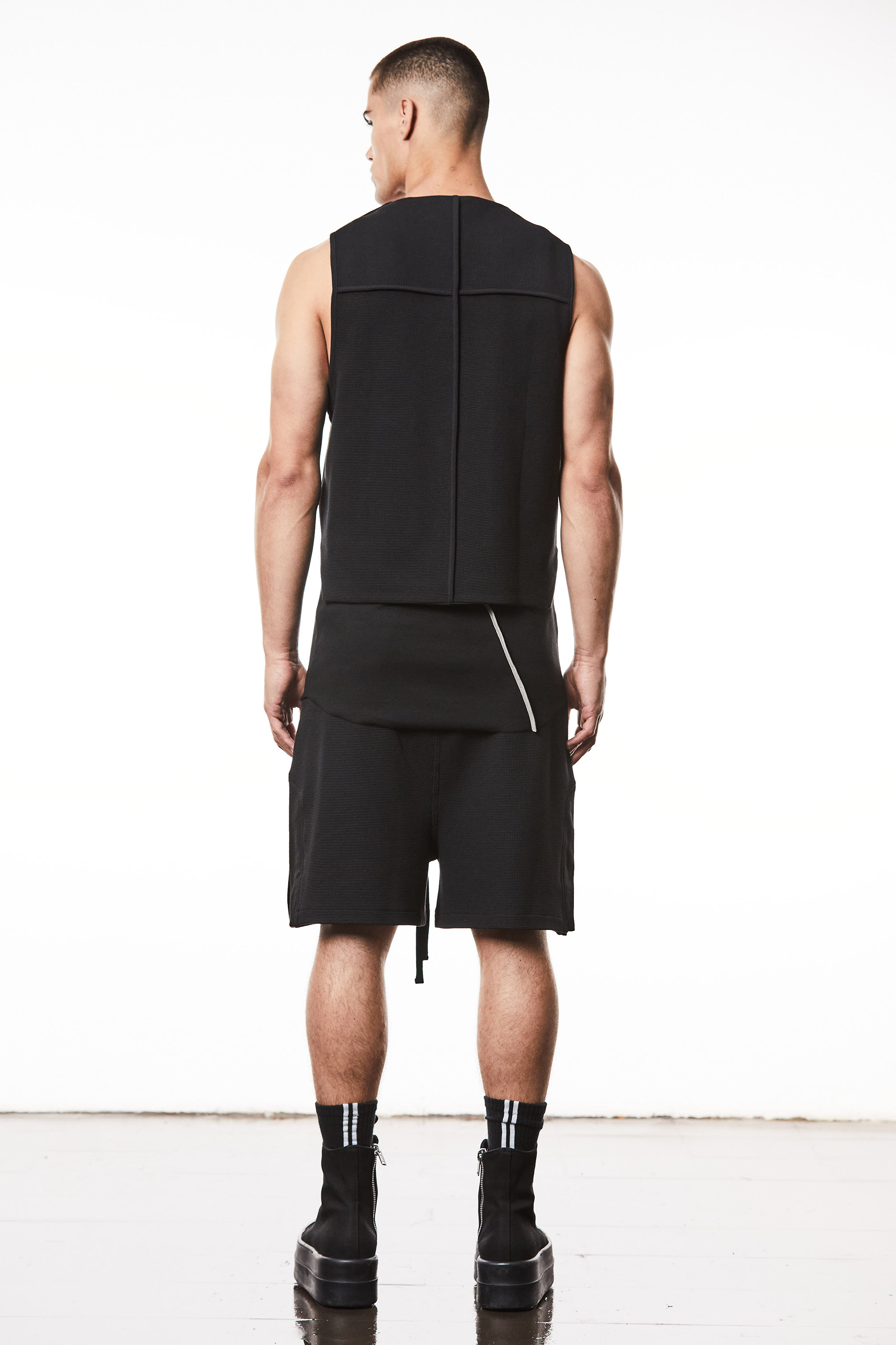 THOM KROM Structured Cotton Stretch Jersey Vest