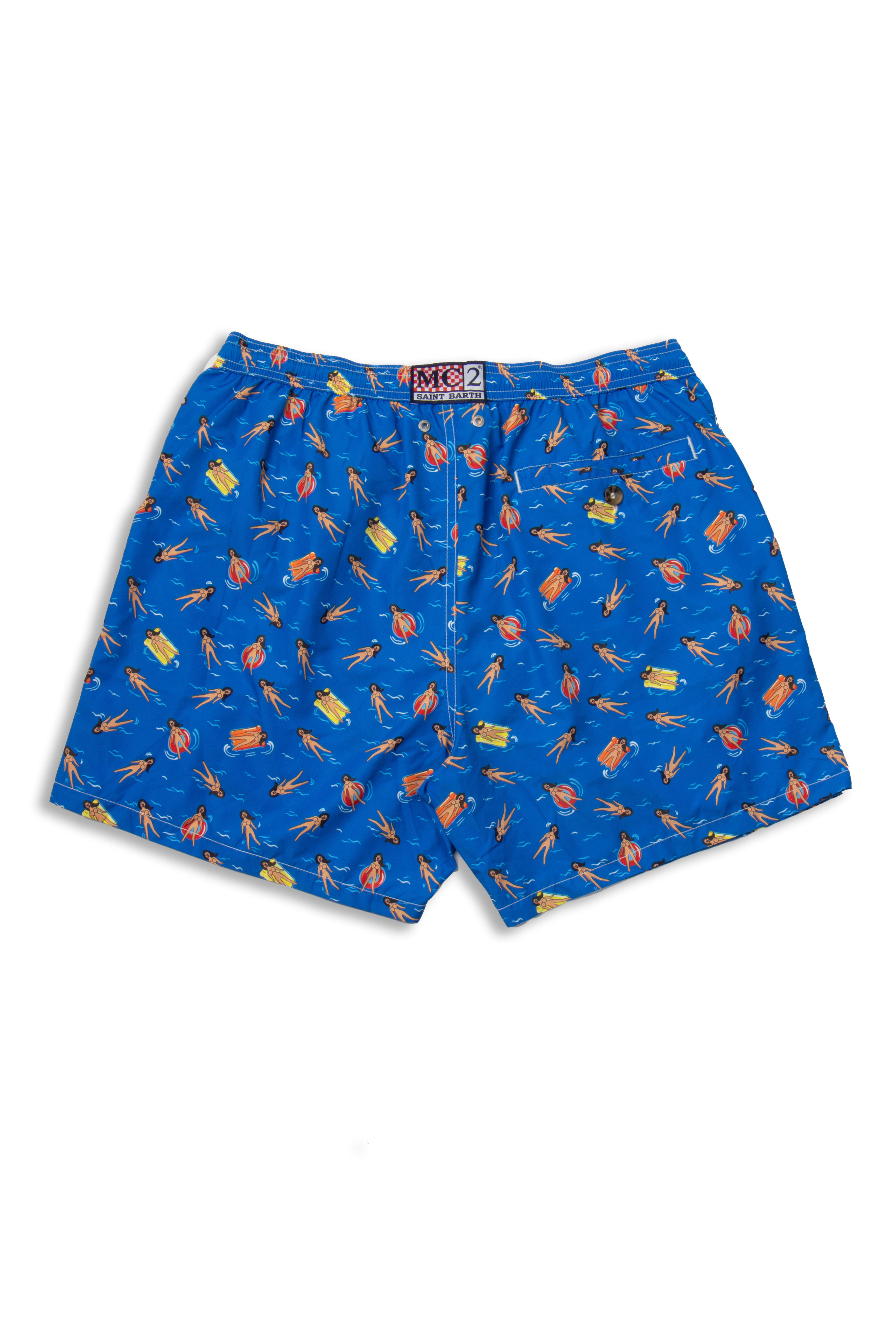 MC 2 SAINT BARTH Fun Doll Print Swim Shorts Lighting