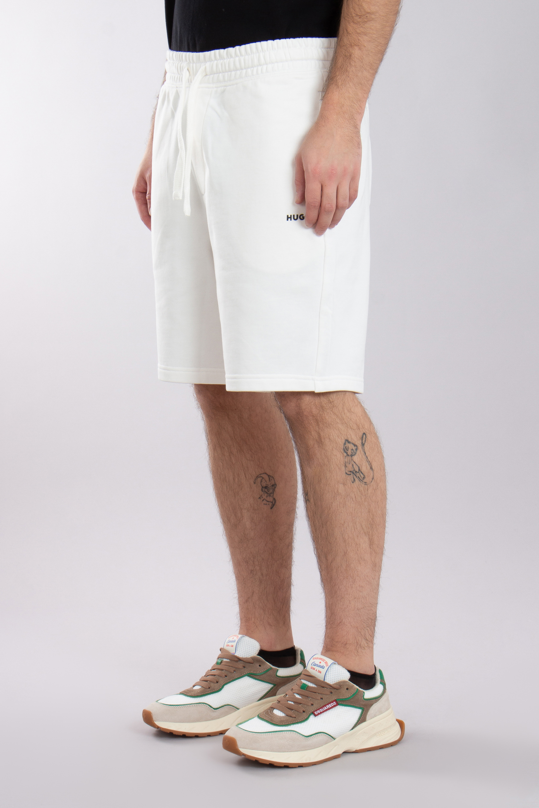 HUGO Relaxed Fit Printed Cotton Terry Shorts Dayono