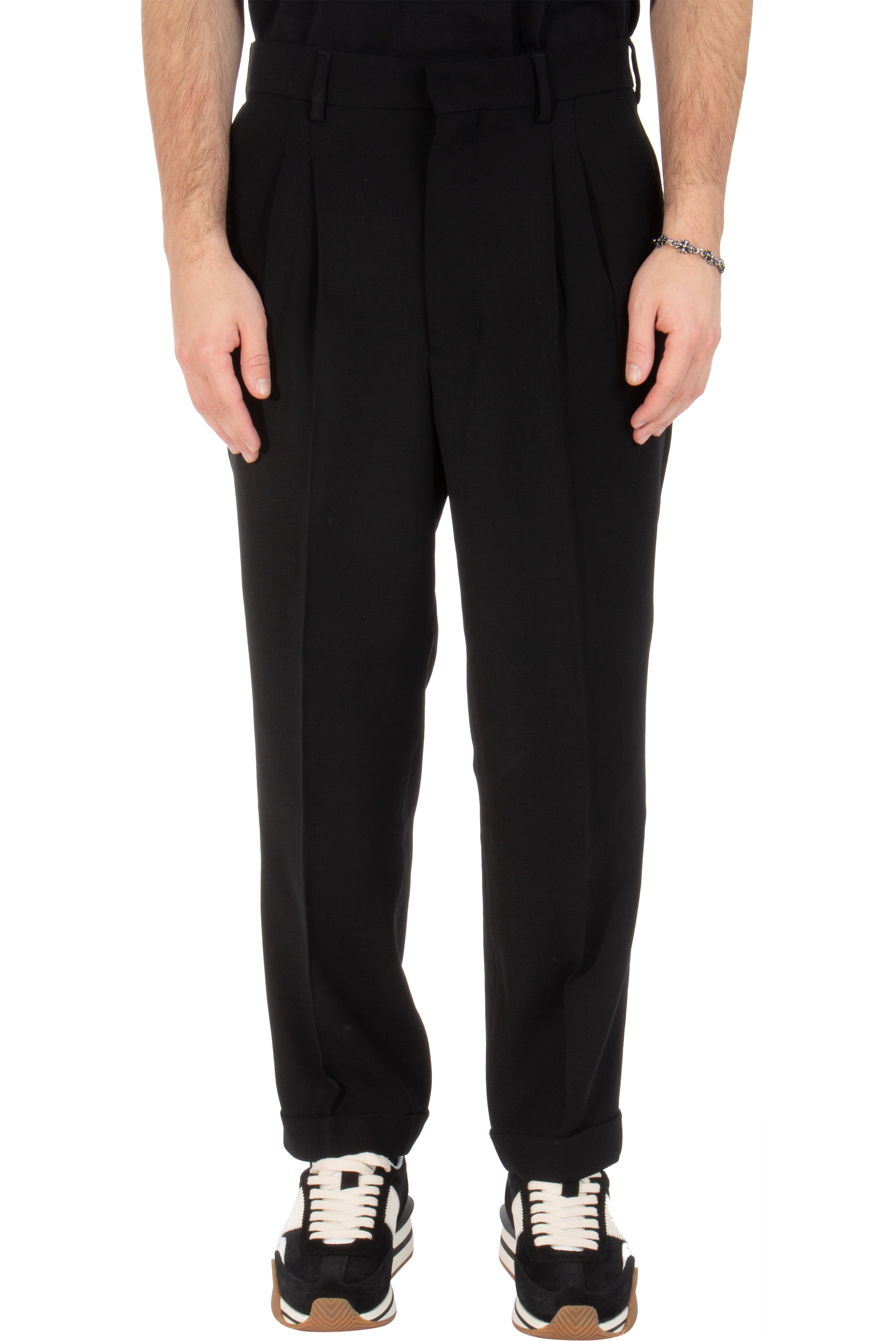 AMI PARIS Carrot Fit Virgin Wool Blend Pants