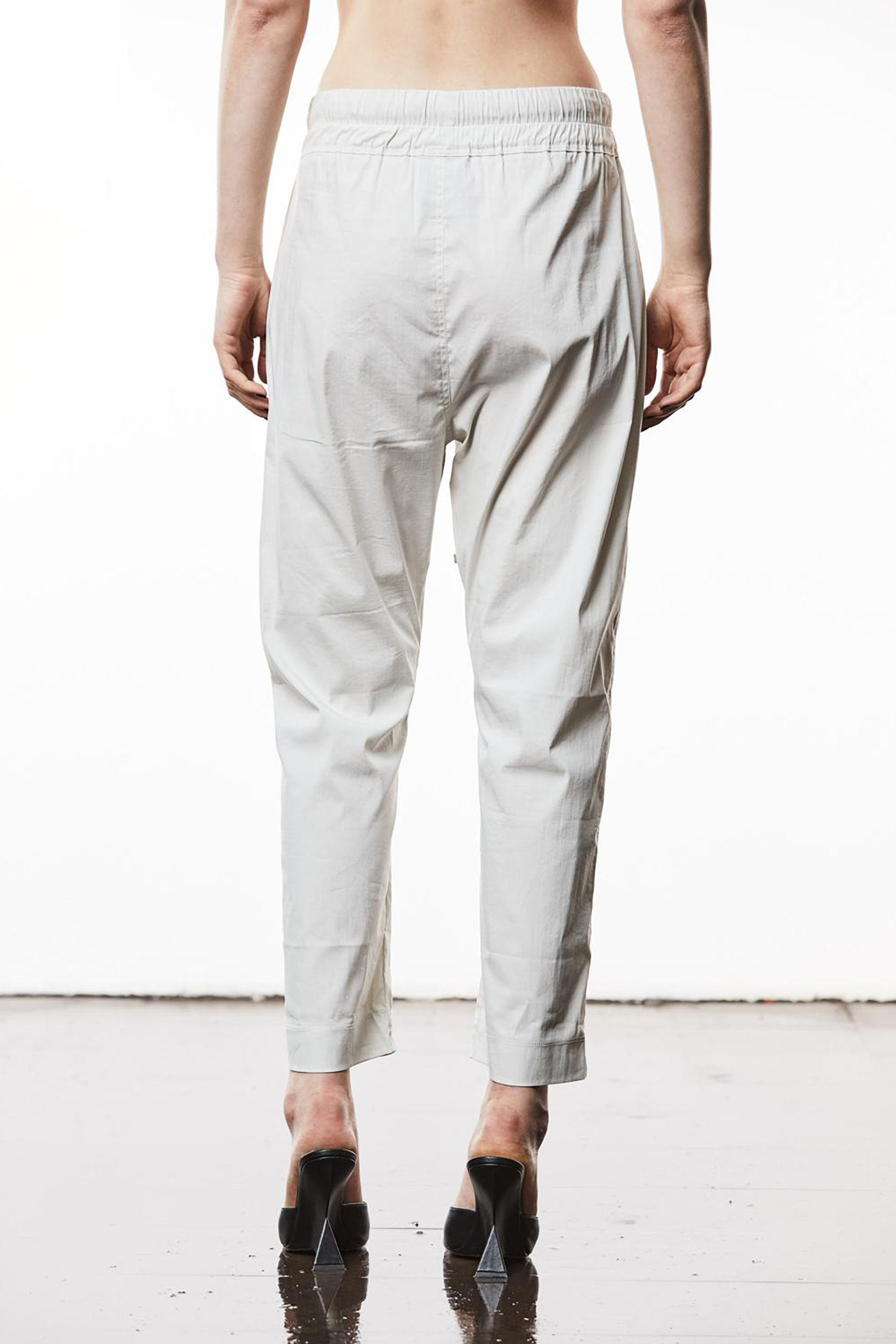 THOM KROM Dropped Crotch Woven Cotton Blend Stretch Pants