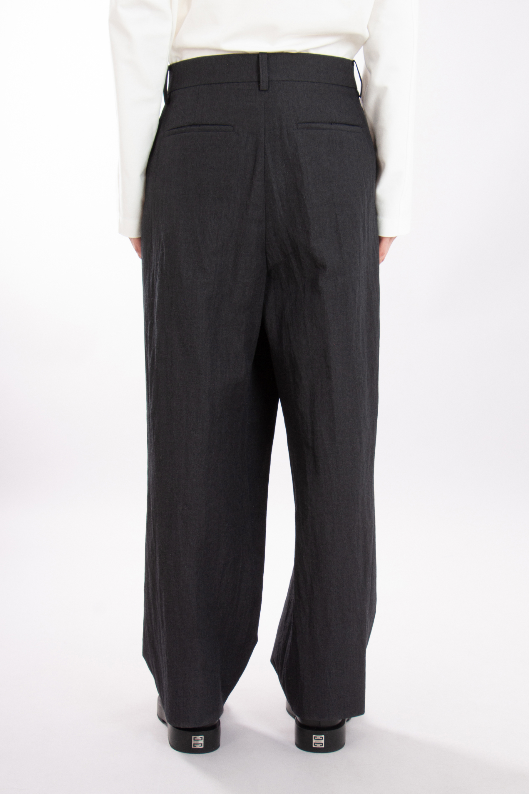 JUUN.J Wool-Nylon Blend One-Tuck Wrap Pants