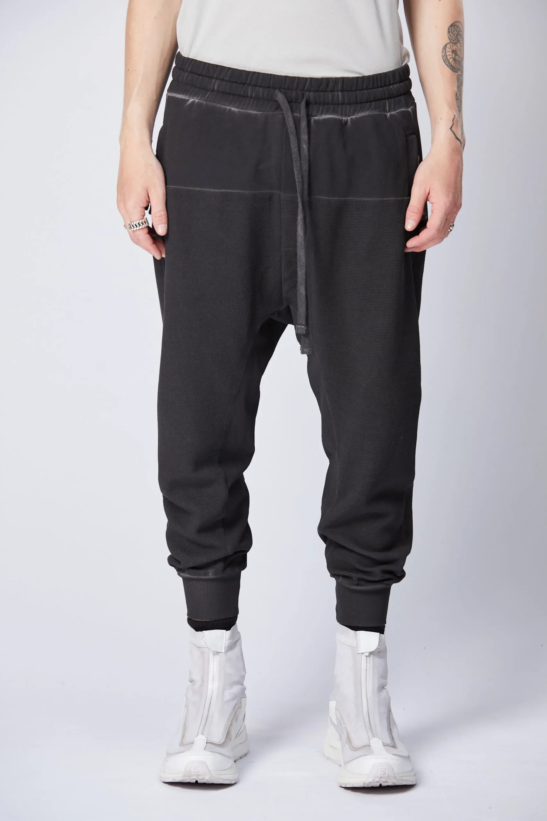 THOM KROM Drop Crotch Cotton Stretch Sweatpants