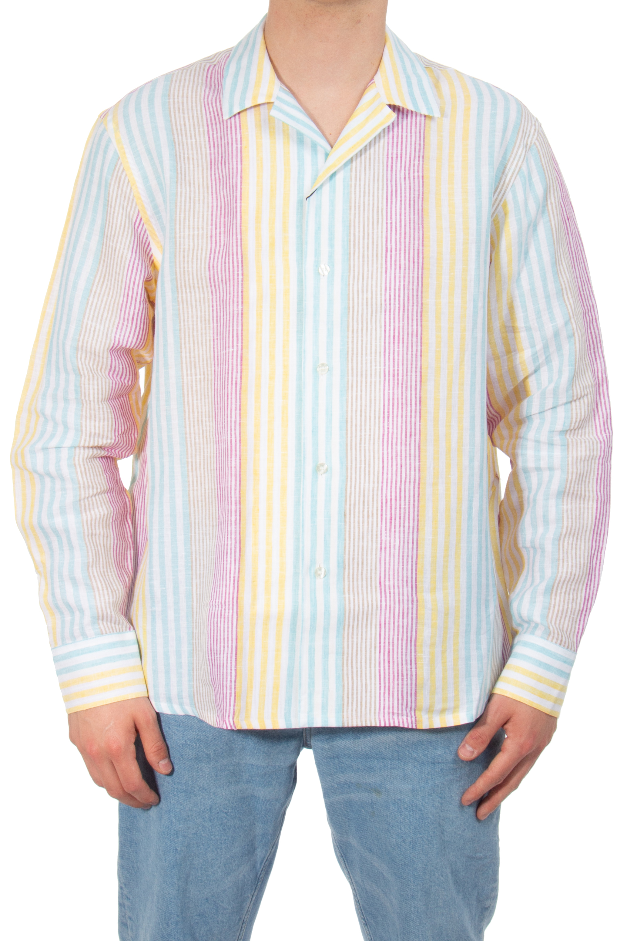 ETRO Pure Linen Shirt Striped