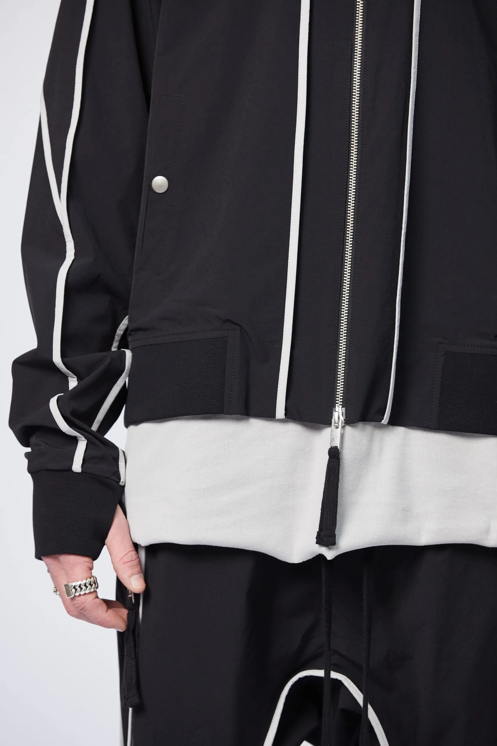 THOM KROM Nylon Stretch Bomber Jacket 