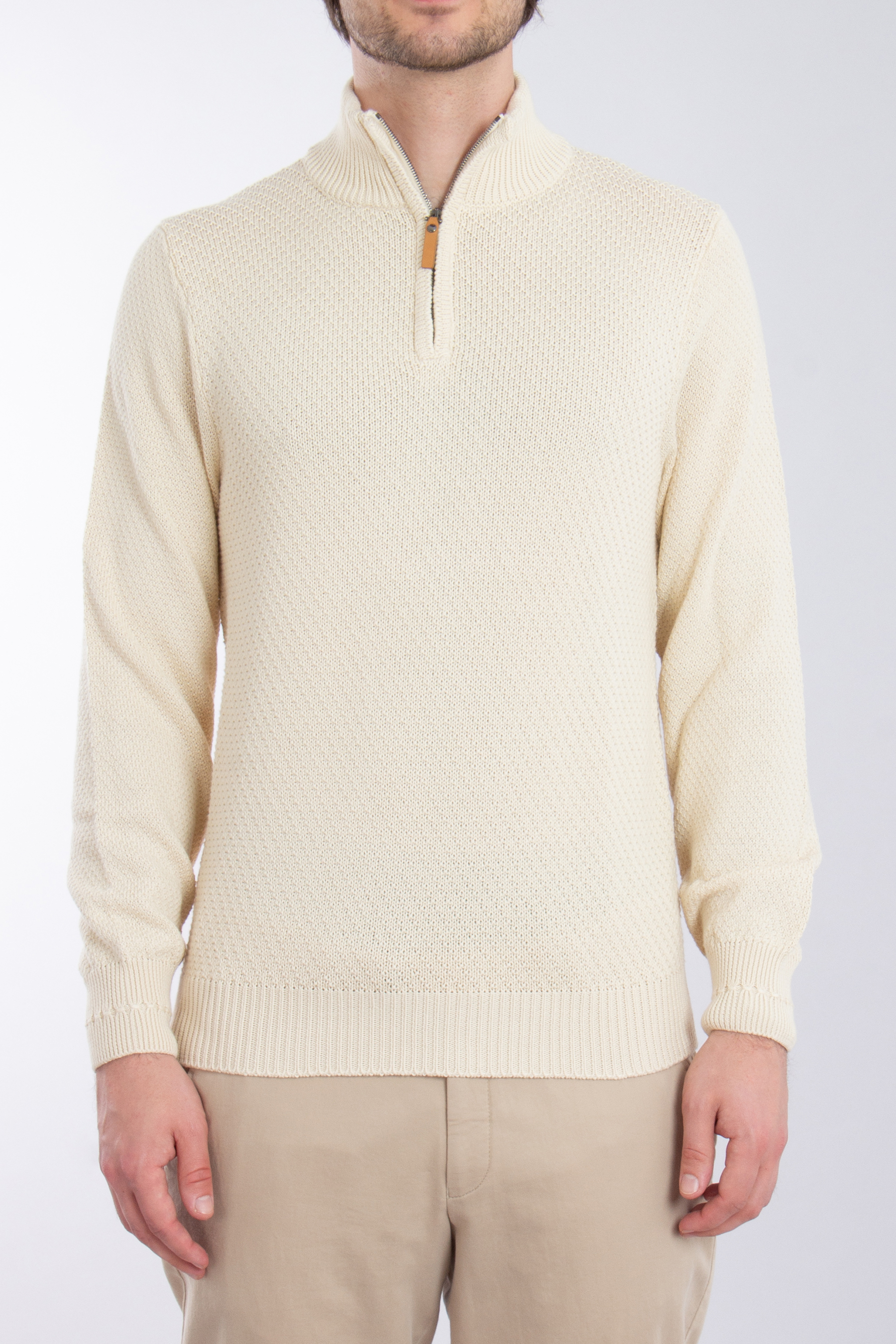 CANALI Structured Cotton Knit Sweater