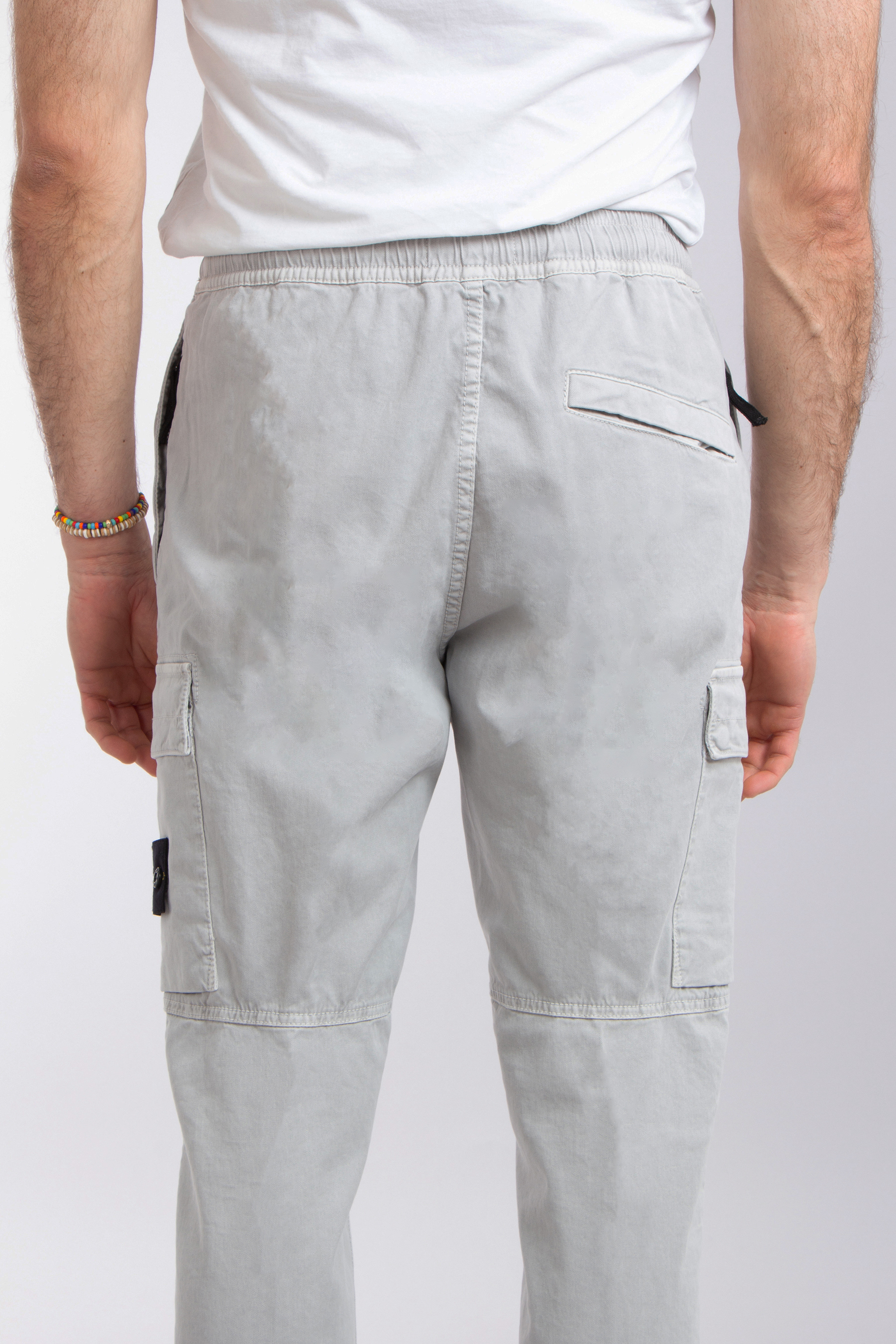 STONE ISLAND 'OLD' Effect Broken Cotton Twill Cargo Pants