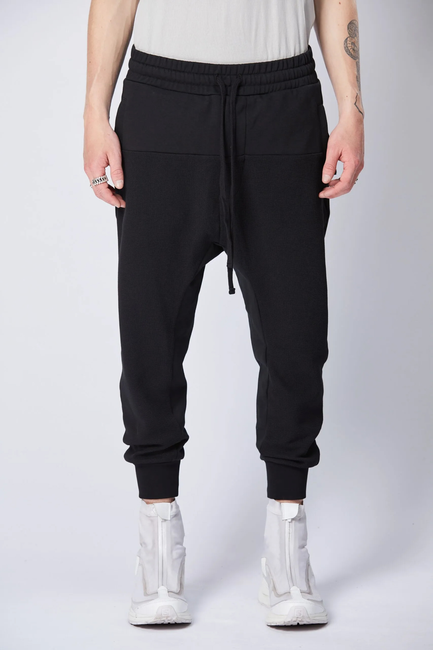 THOM KROM Drop Crotch Cotton Stretch Sweatpants