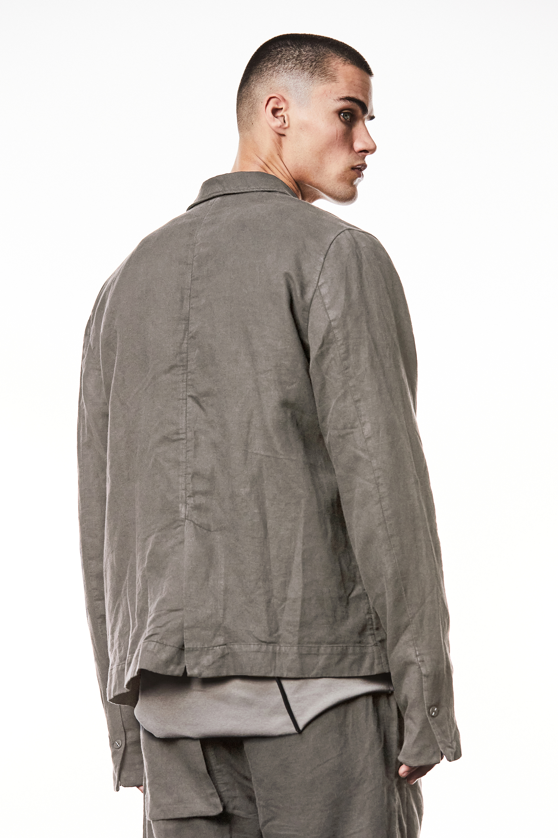 THOM KROM Relaxed Fit Linen-Cotton Blend Jacket