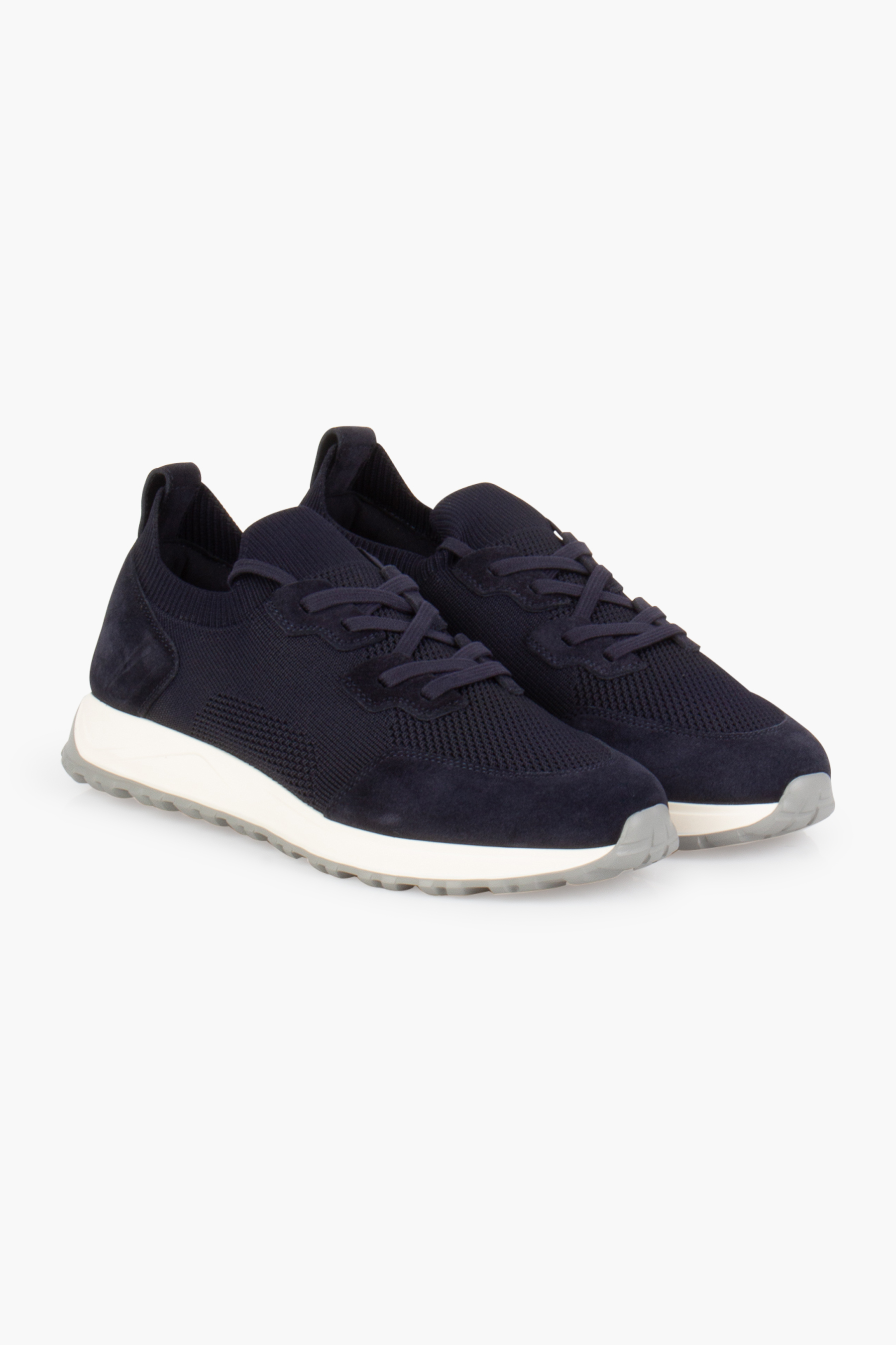 FABIANO RICCI Knit & Suede Sneakers Ron