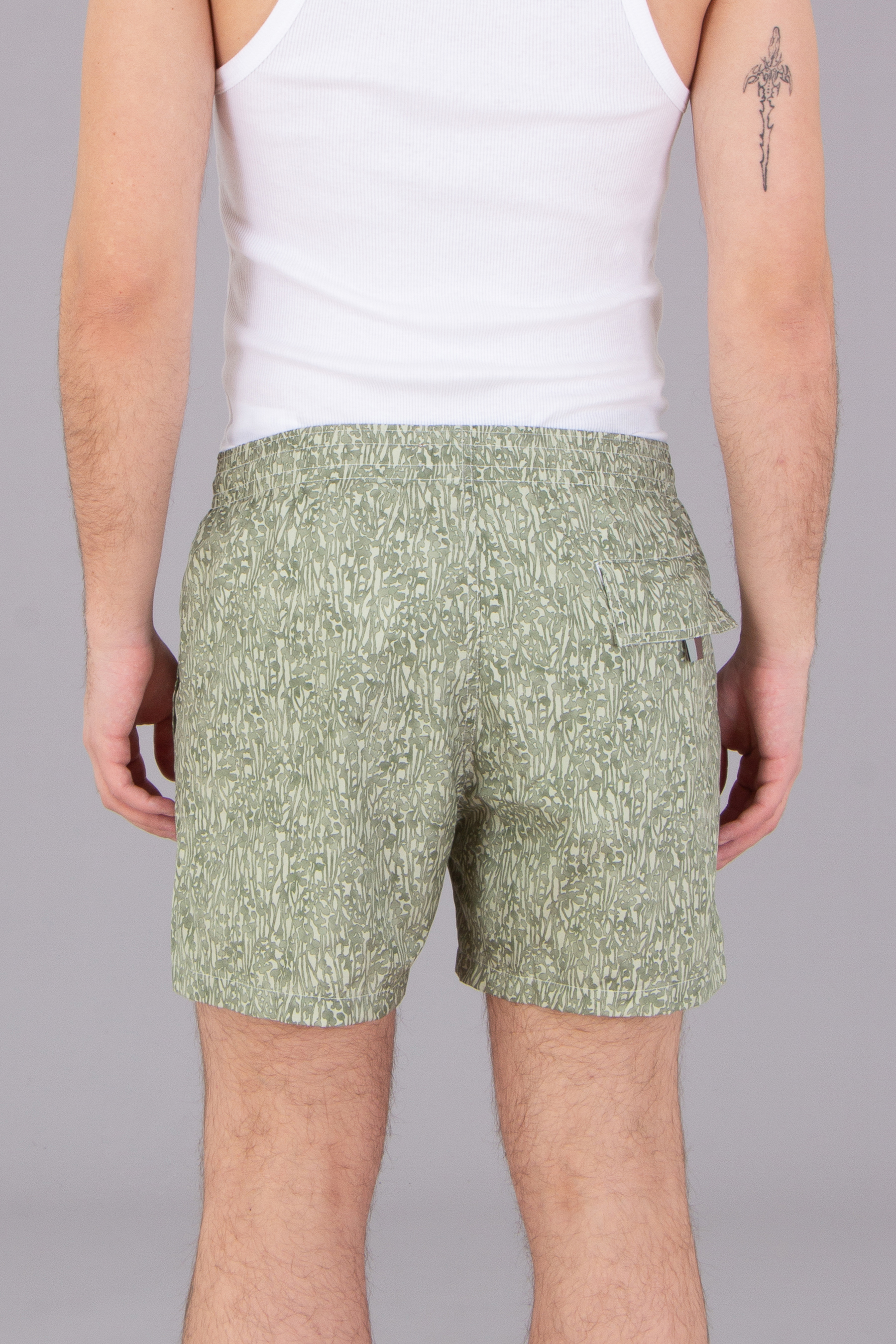 CANALI Patterned Technical Fabric Swim Shorts