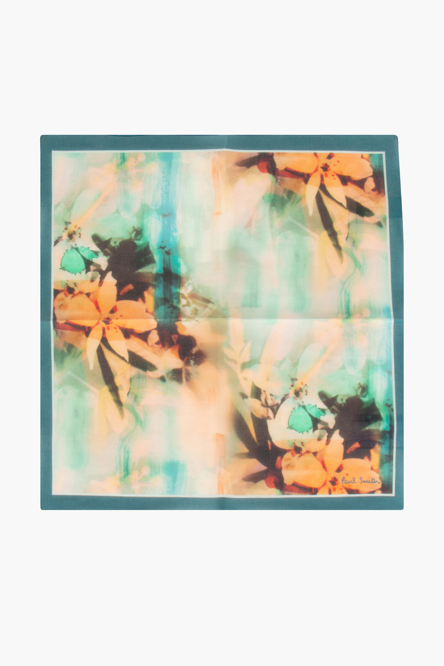 PAUL SMITH Printed Cotton Pocket Square