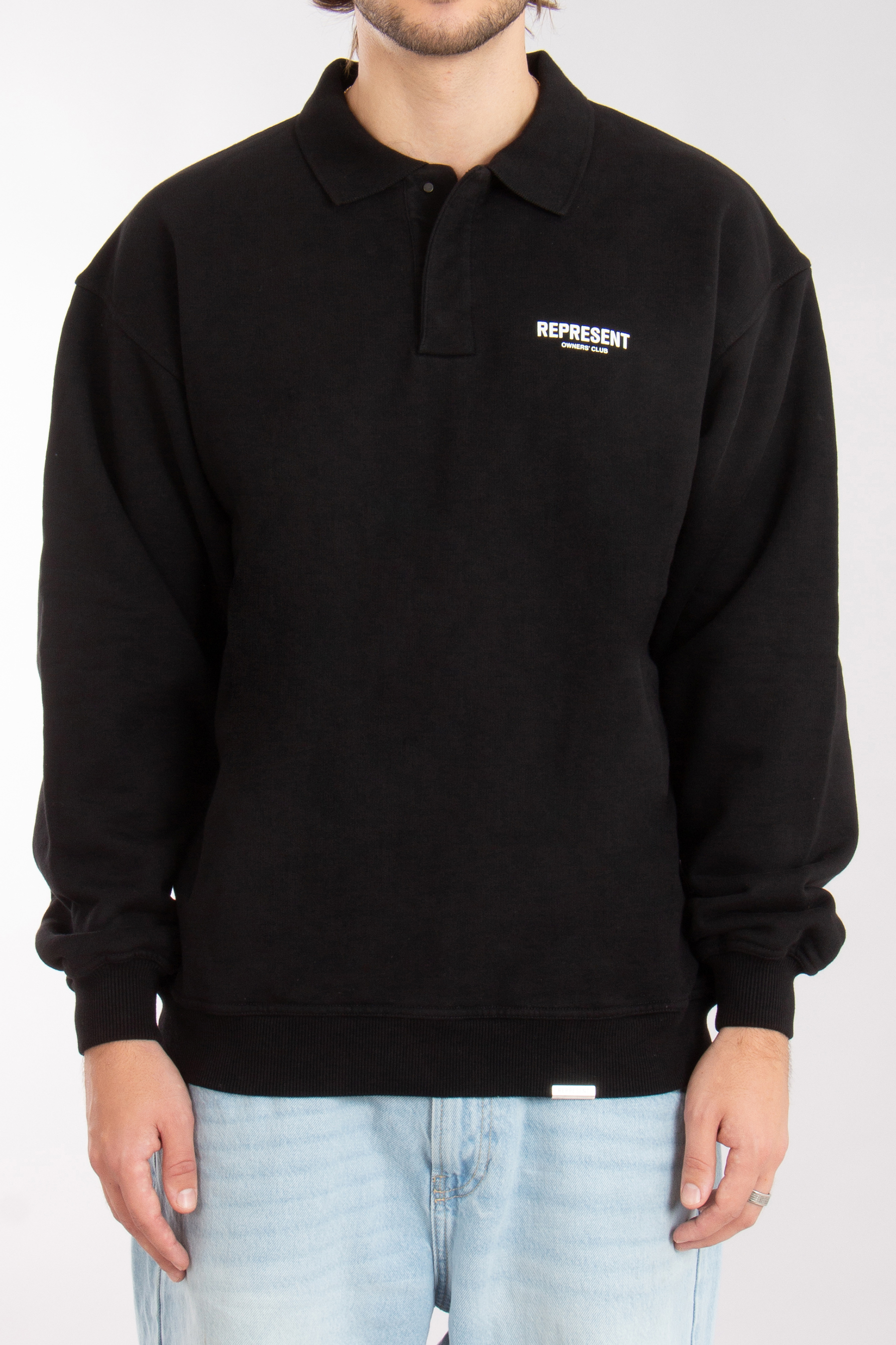 REPRESENT Owners Club Cotton Polo Sweatshirt