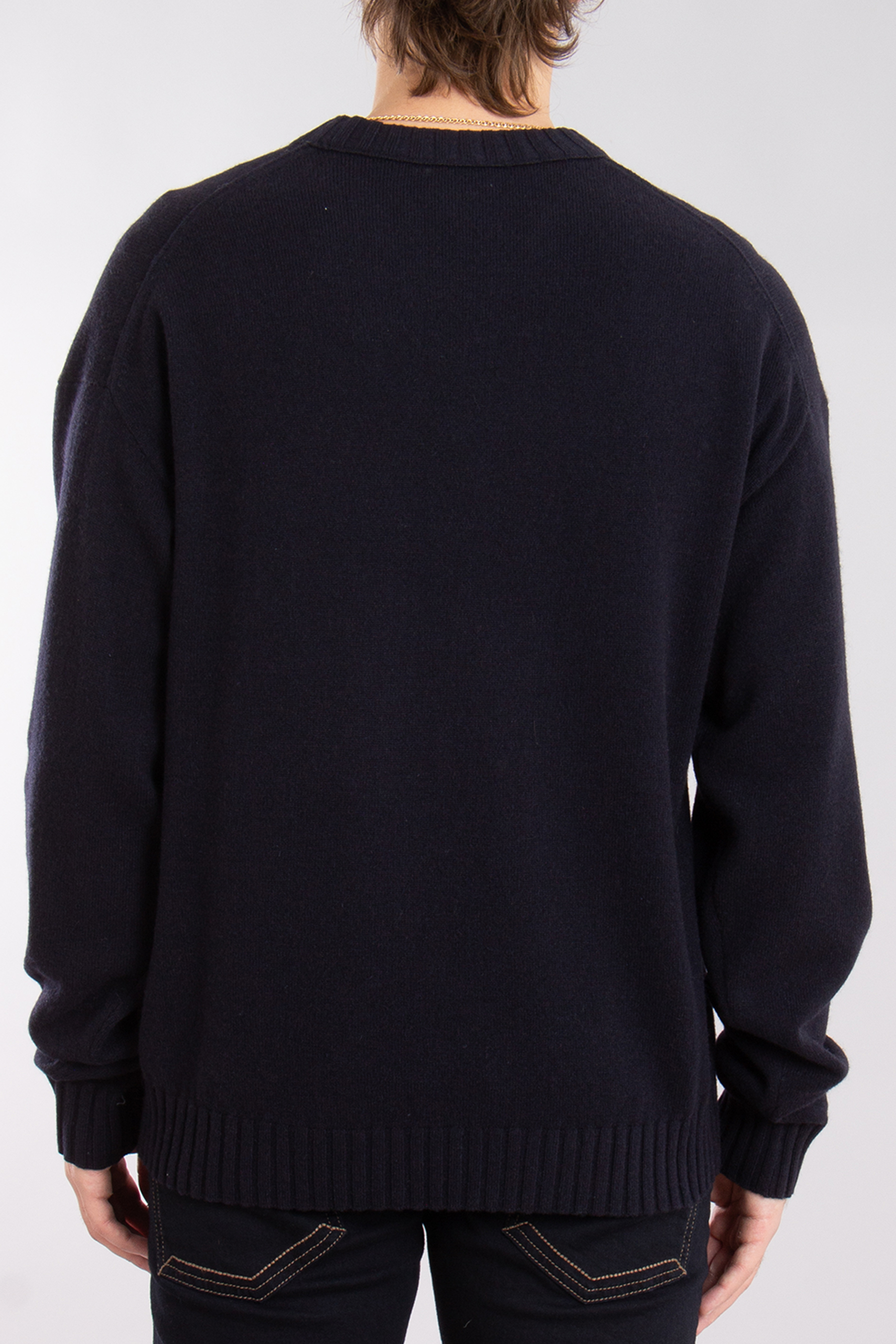 HUGO Stack Logo Virgin Wool Blend Sweater San Cassio-L