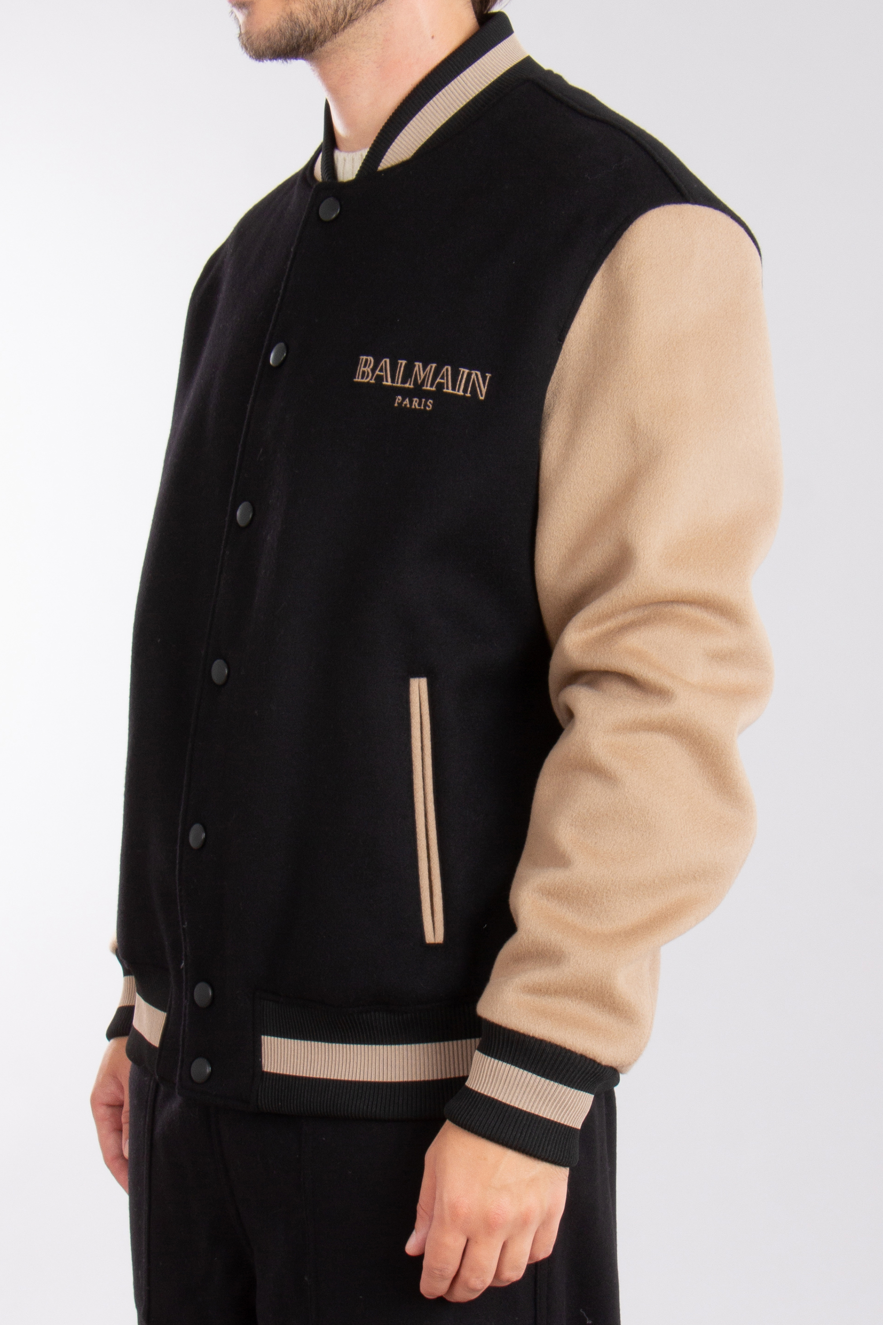 BALMAIN Virgin Wool-Cashmere Blend Teddy Jacket