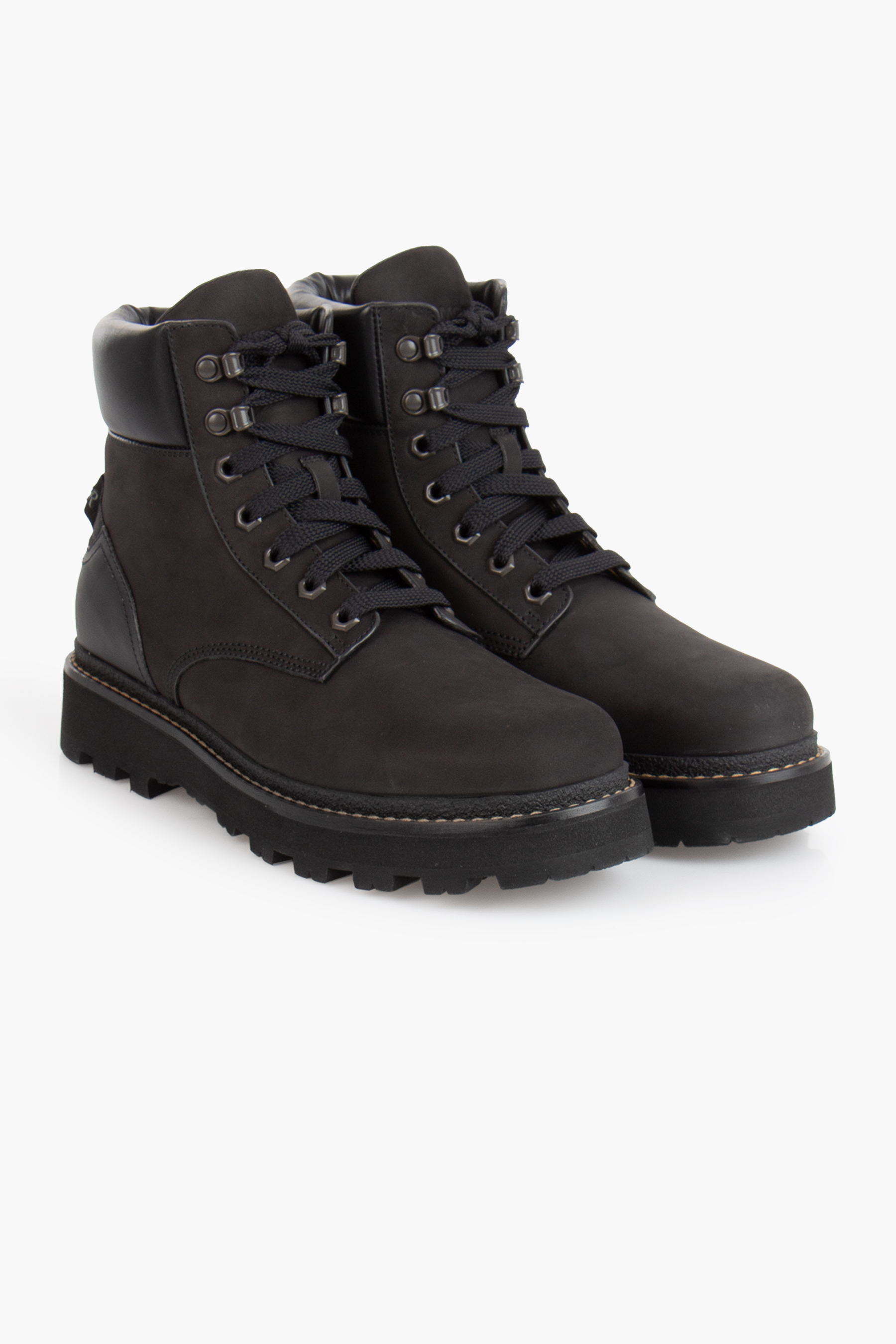 MONCLER Leather Lace-Up Ankle Boots Peka