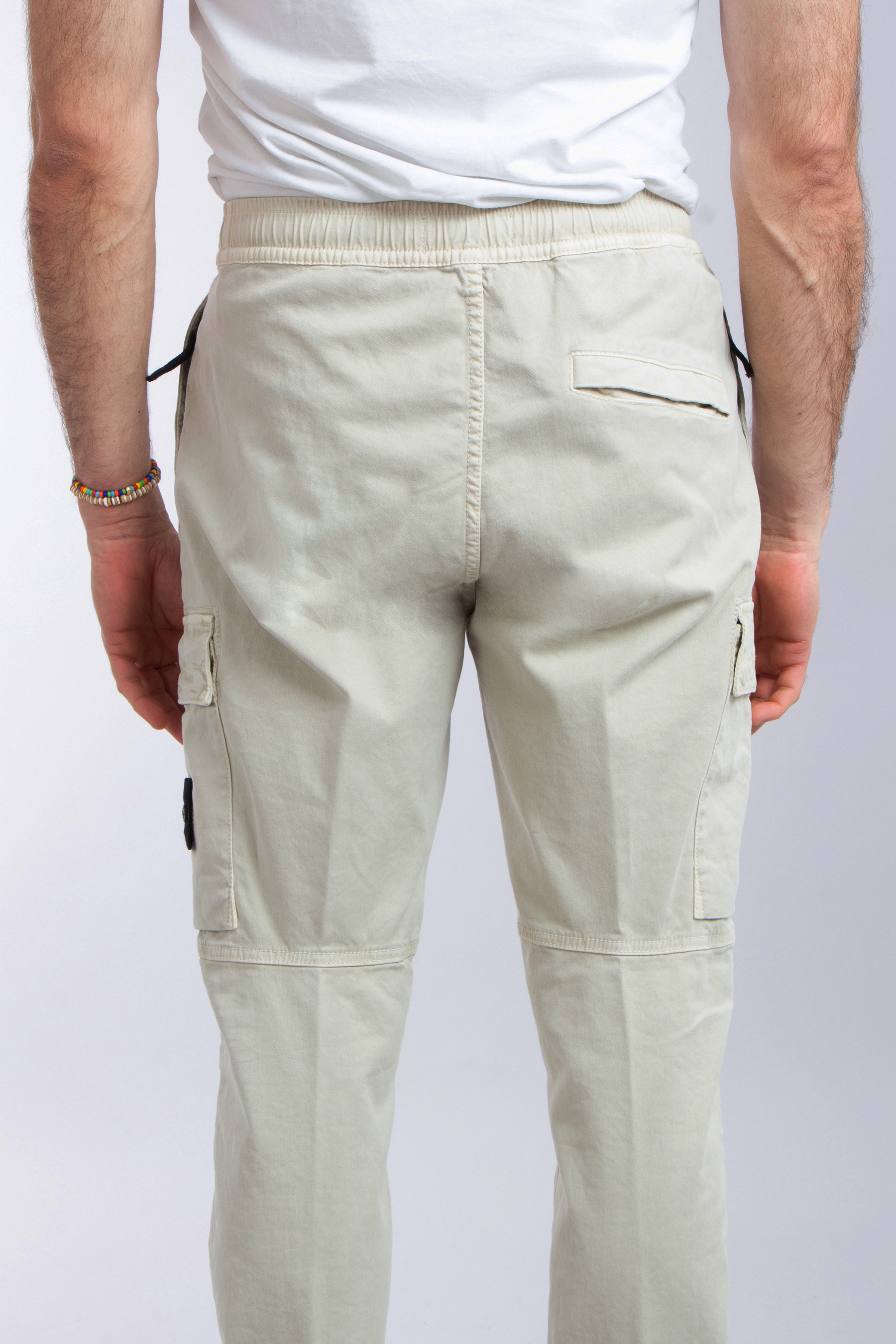 STONE ISLAND 'OLD' Effect Broken Cotton Twill Cargo Pants