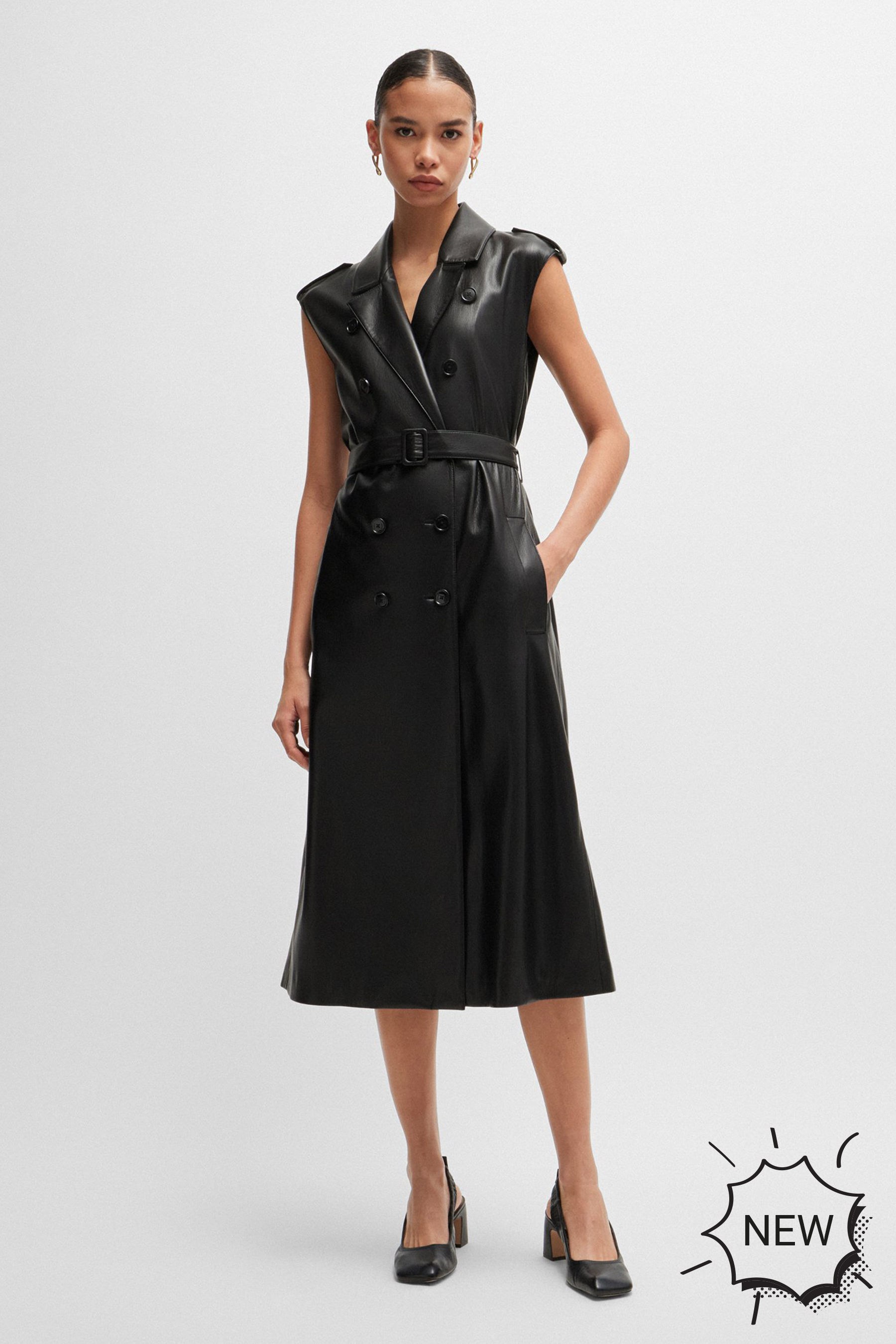 BOSS Faux Leather Dress Dujeta