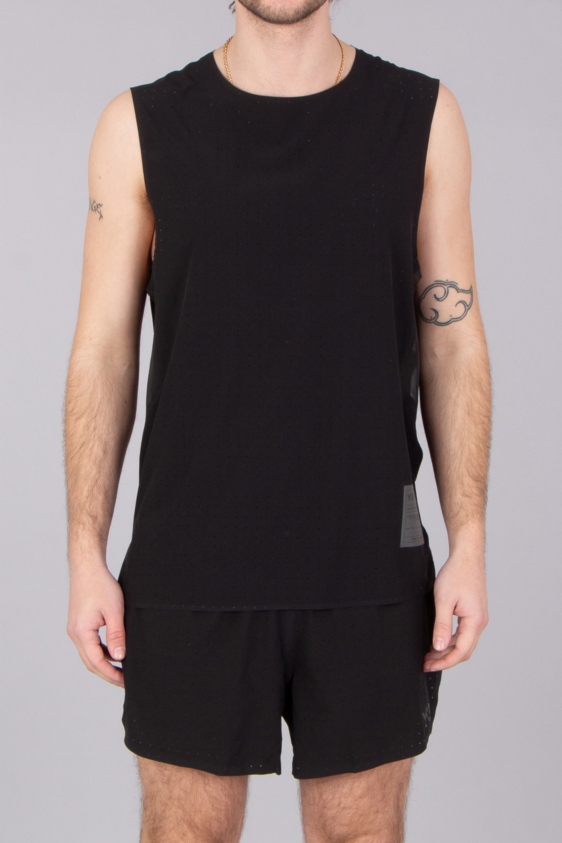 Y-3 Regular Fit Recycled Polyester Stretch Performance Running Tank Top