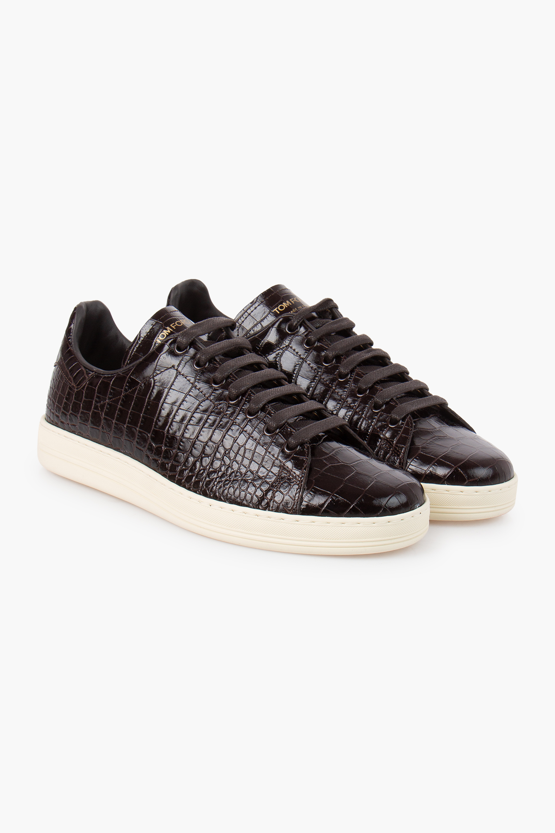 TOM FORD Printed Croc Leather Sneakers Warwick 