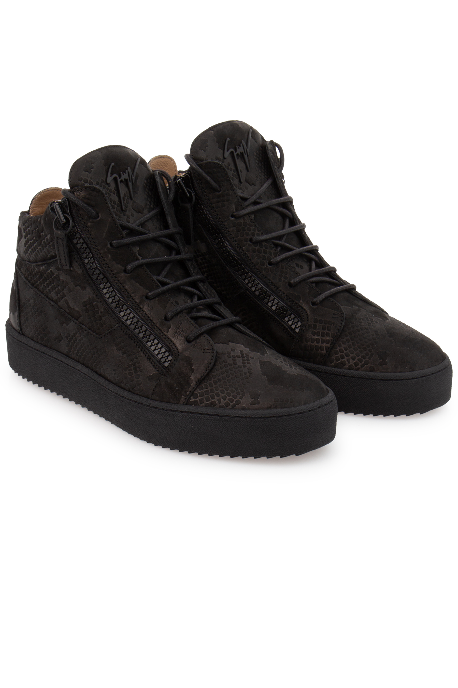 GIUSEPPE ZANOTTI High Top Nubuck Leather Sneakers Kriss RM40018001