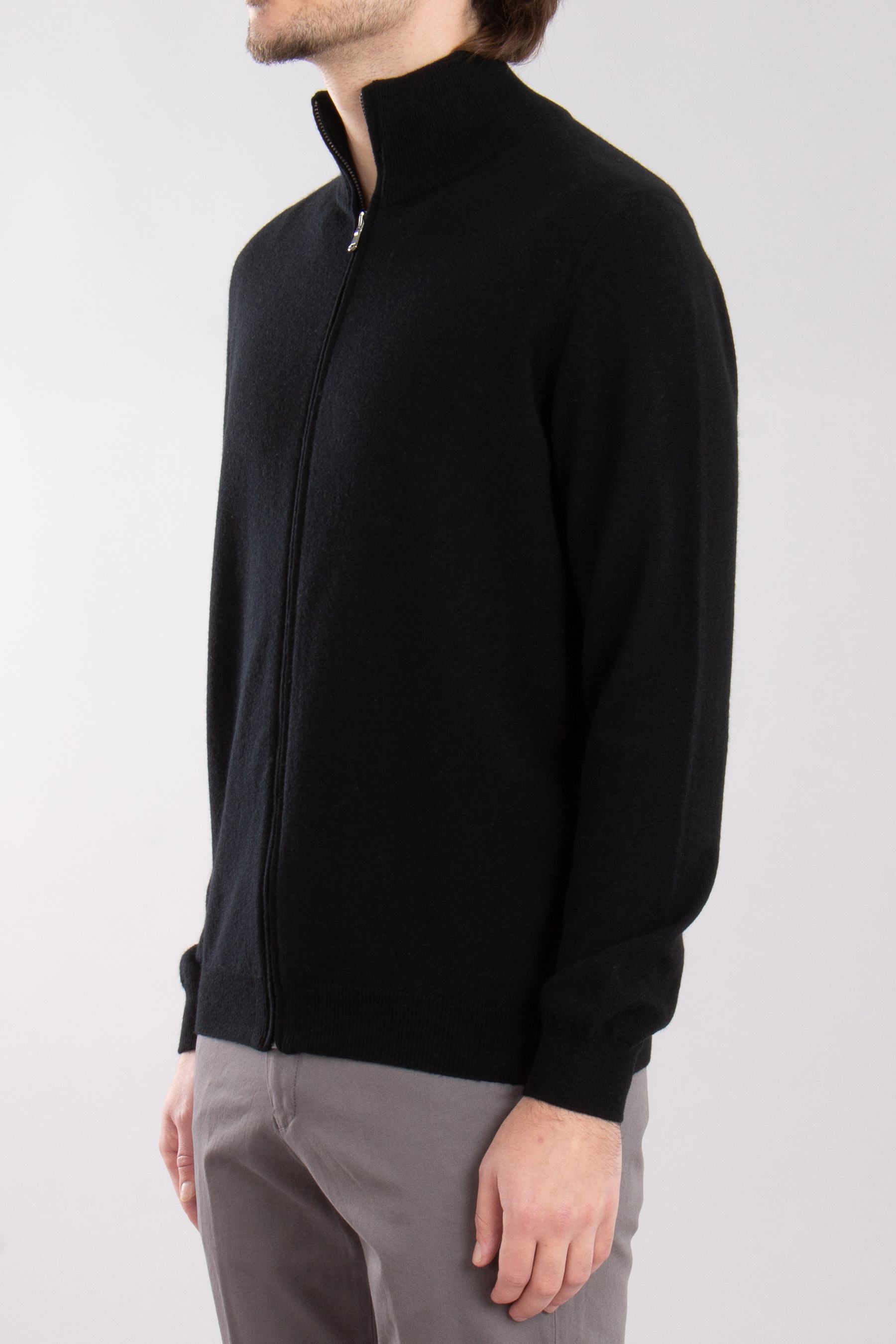 AIDA BARNI Cashmere Zip Cardigan