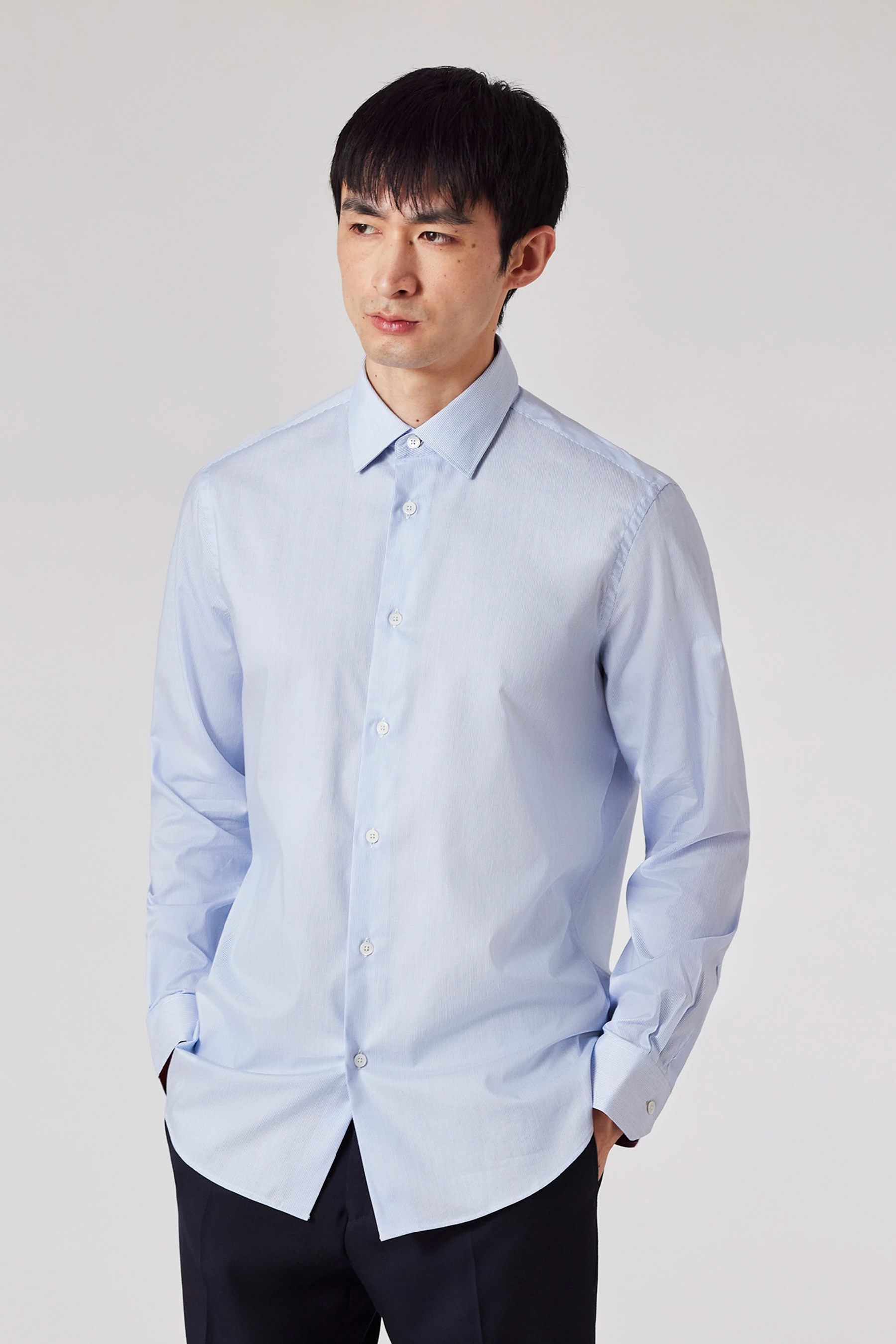 PAUL SMITH Tailored Fit Fine Stripe Cotton Shirt