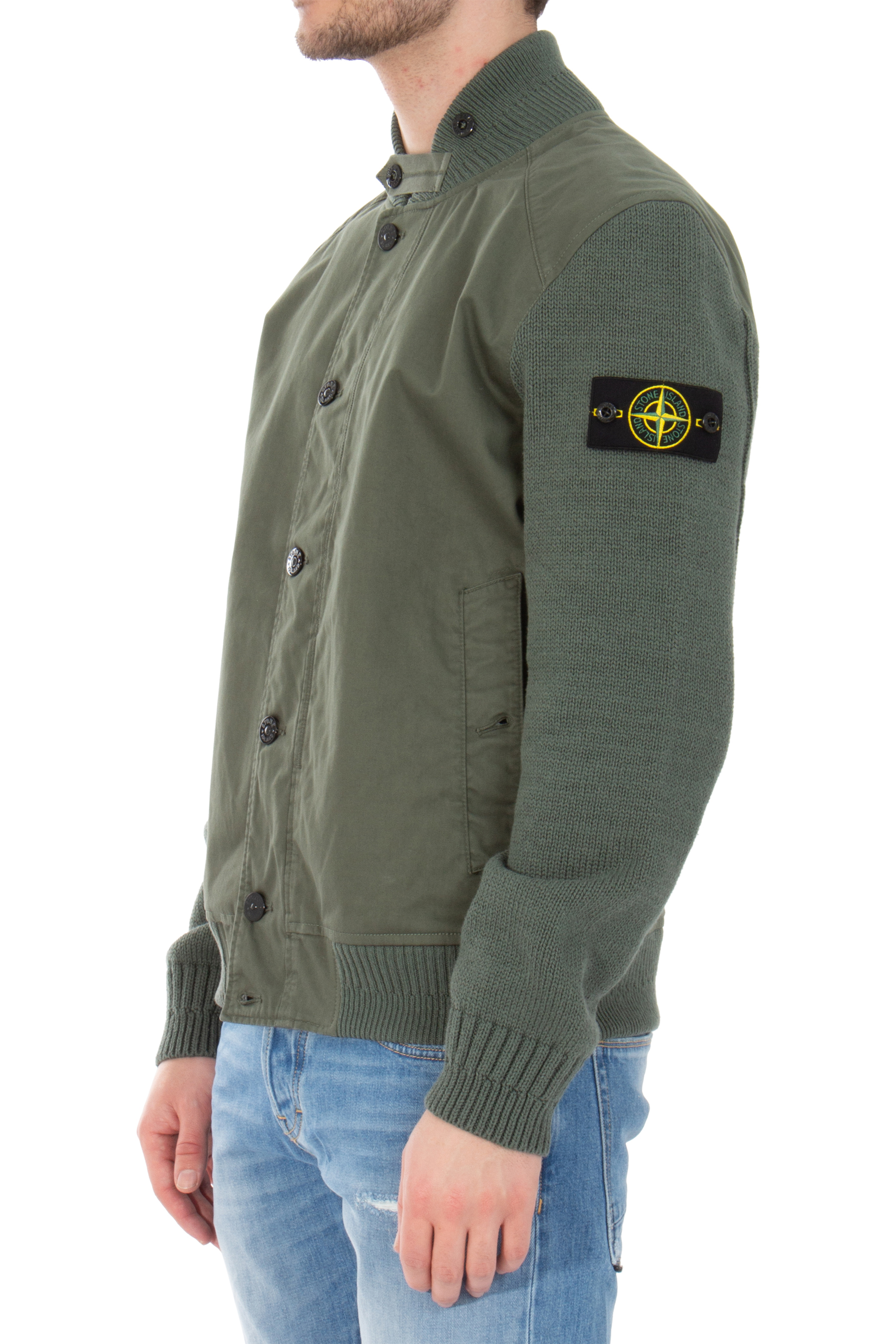 STONE ISLAND Bio-Raso With Bio-Alloy Light Cover-TC & Knit Jacket