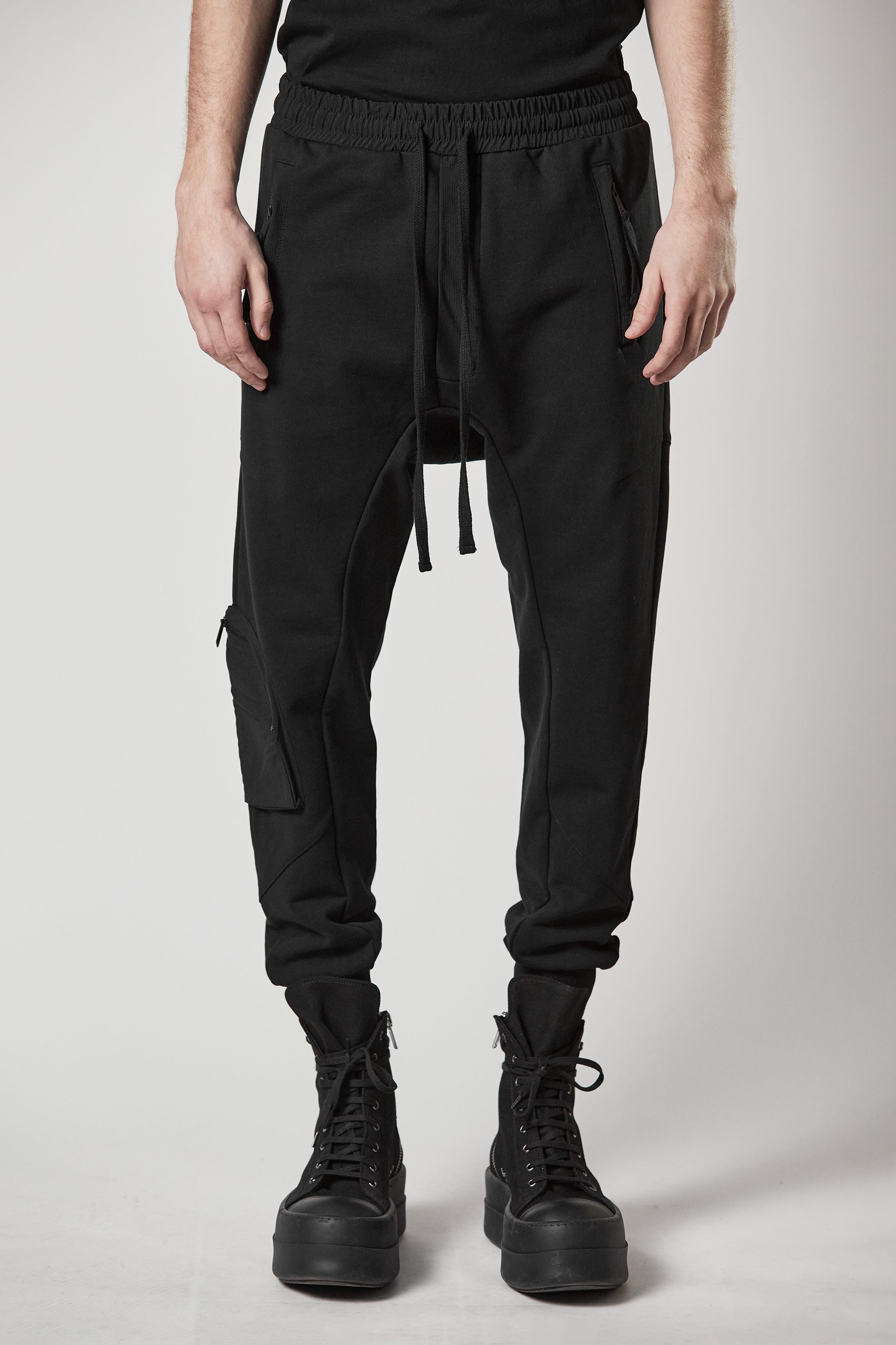 THOM KROM Drop Crotch Cotton Jersey Pants